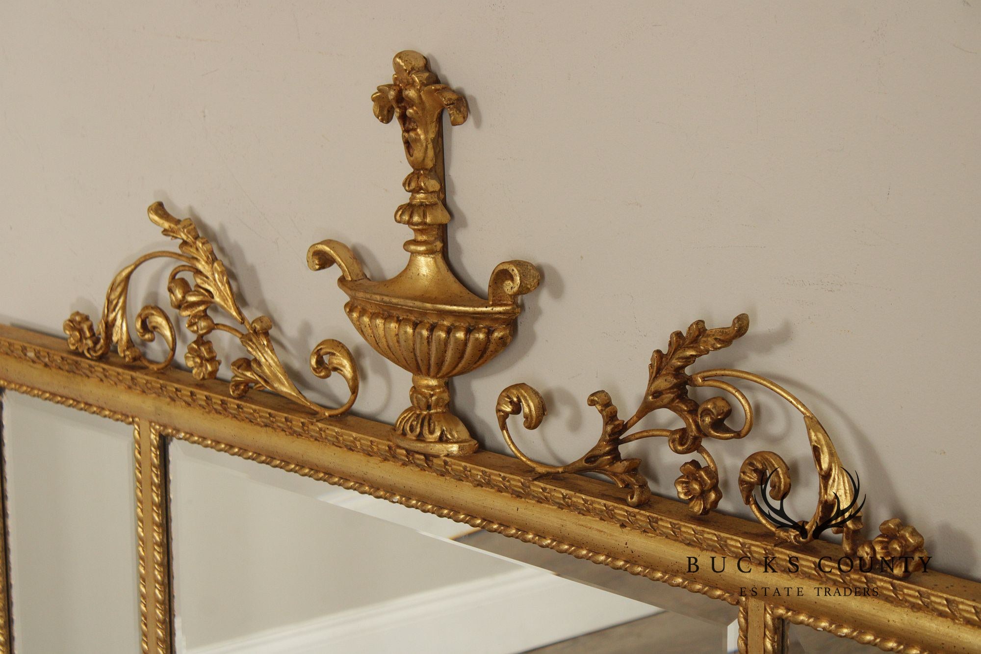 LaBarge Adam Style Giltwood Mantel Mirror