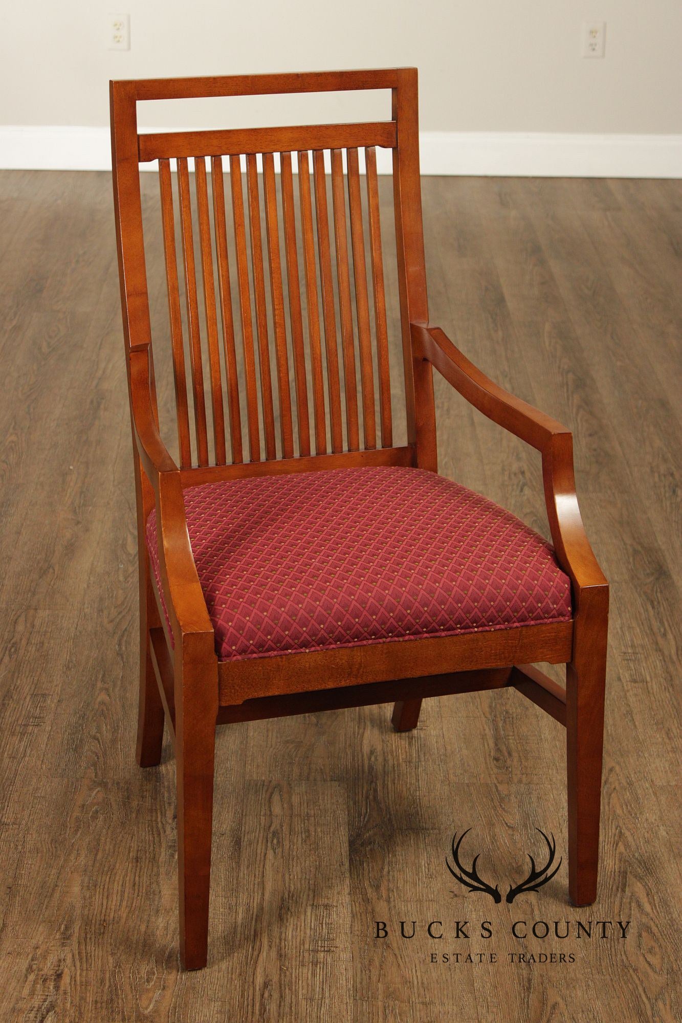 Bernhardt Mission Style Set Of Eight Dining Chairs