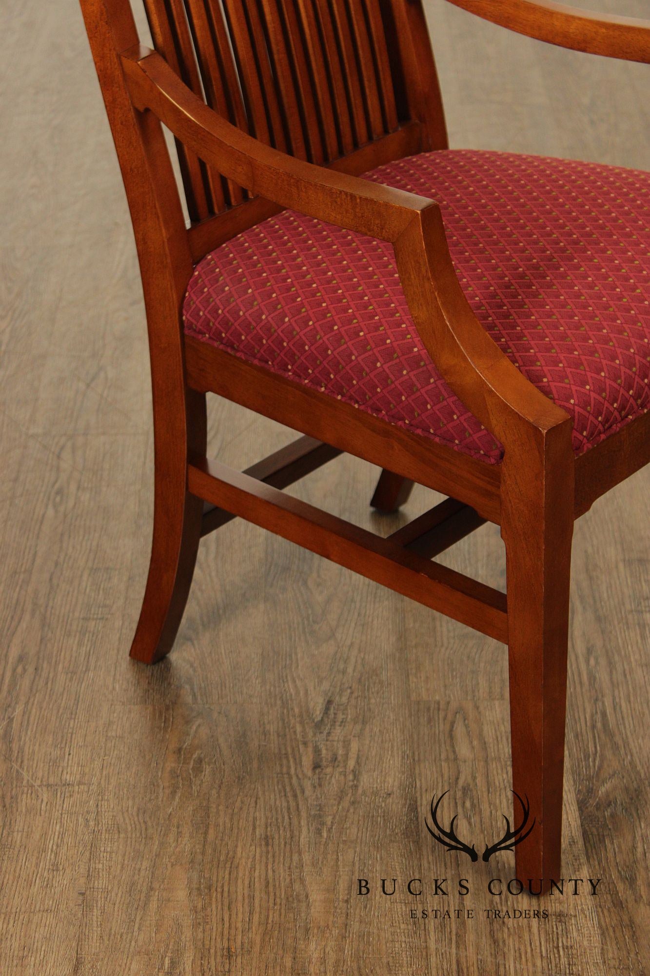 Bernhardt Mission Style Set Of Eight Dining Chairs