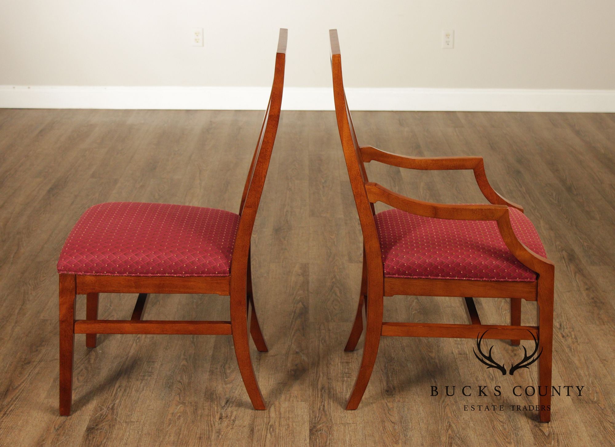 Bernhardt Mission Style Set Of Eight Dining Chairs