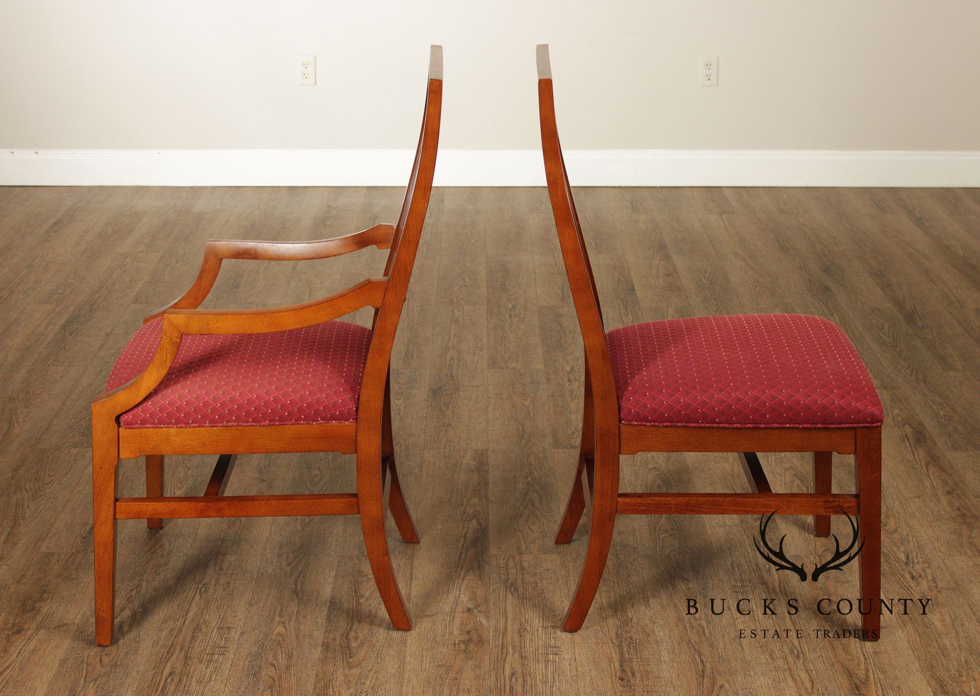 Bernhardt Mission Style Set Of Eight Dining Chairs