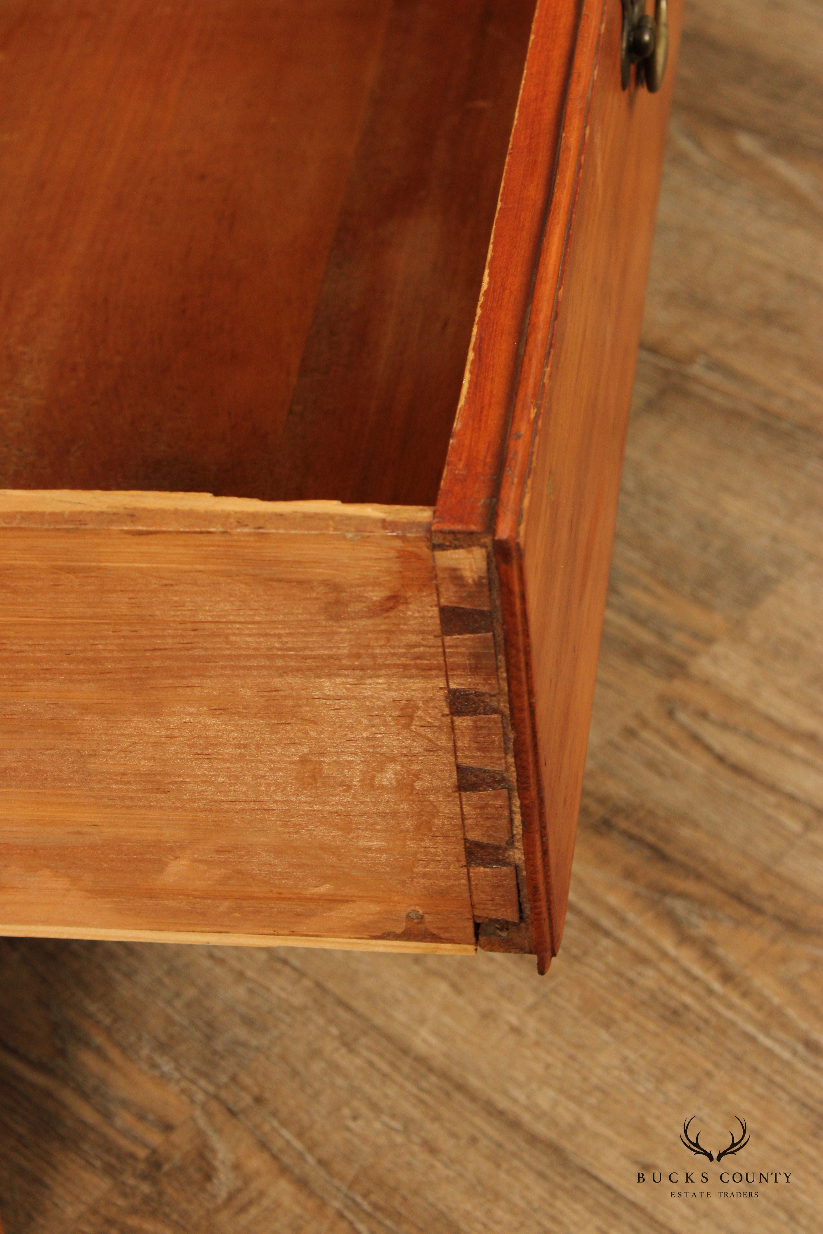 Antique Chippendale Large Two-Drawer Pine Blanket Chest