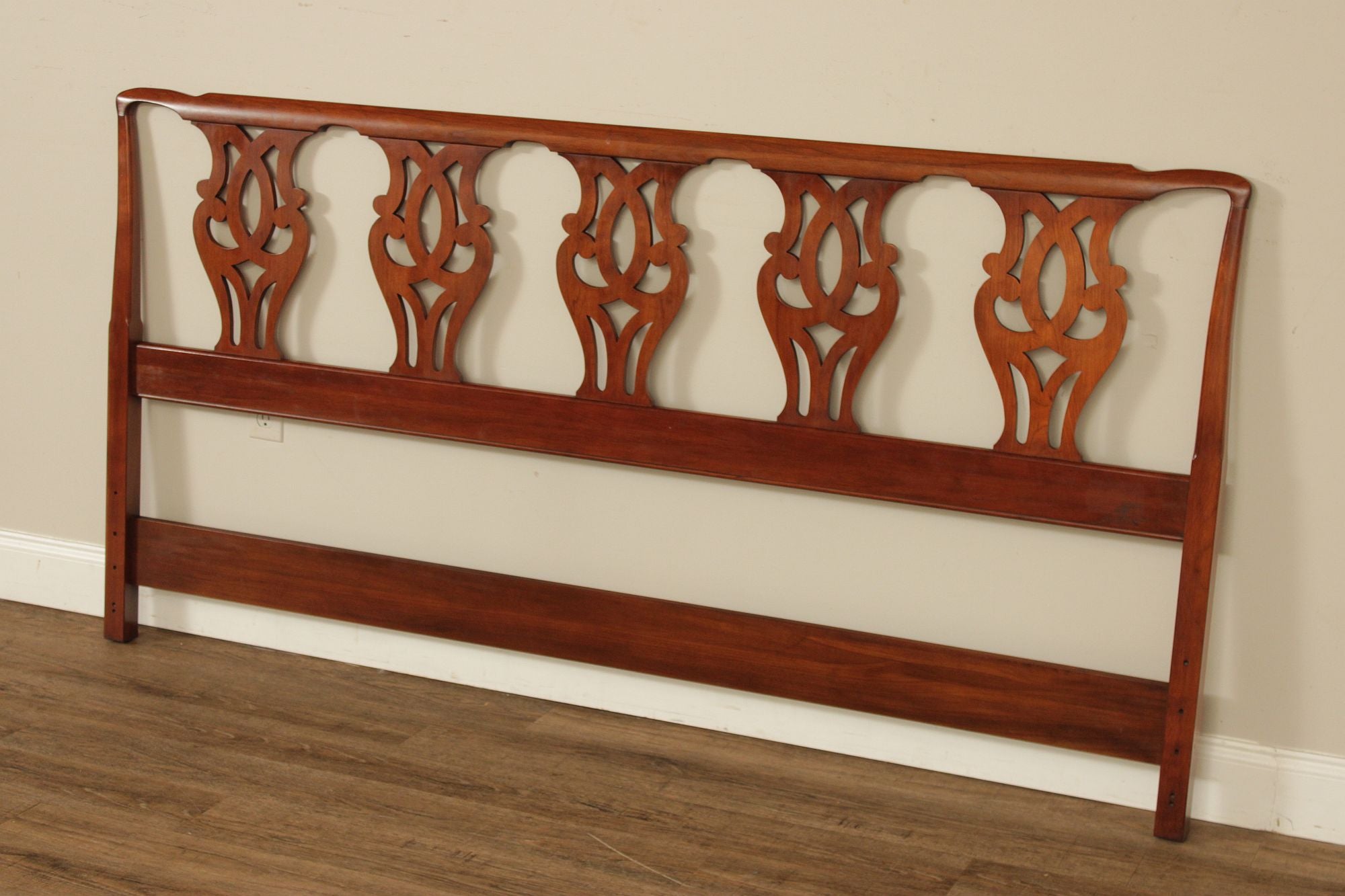 Henkel Harris Chippendale Style Cherry King Headboard