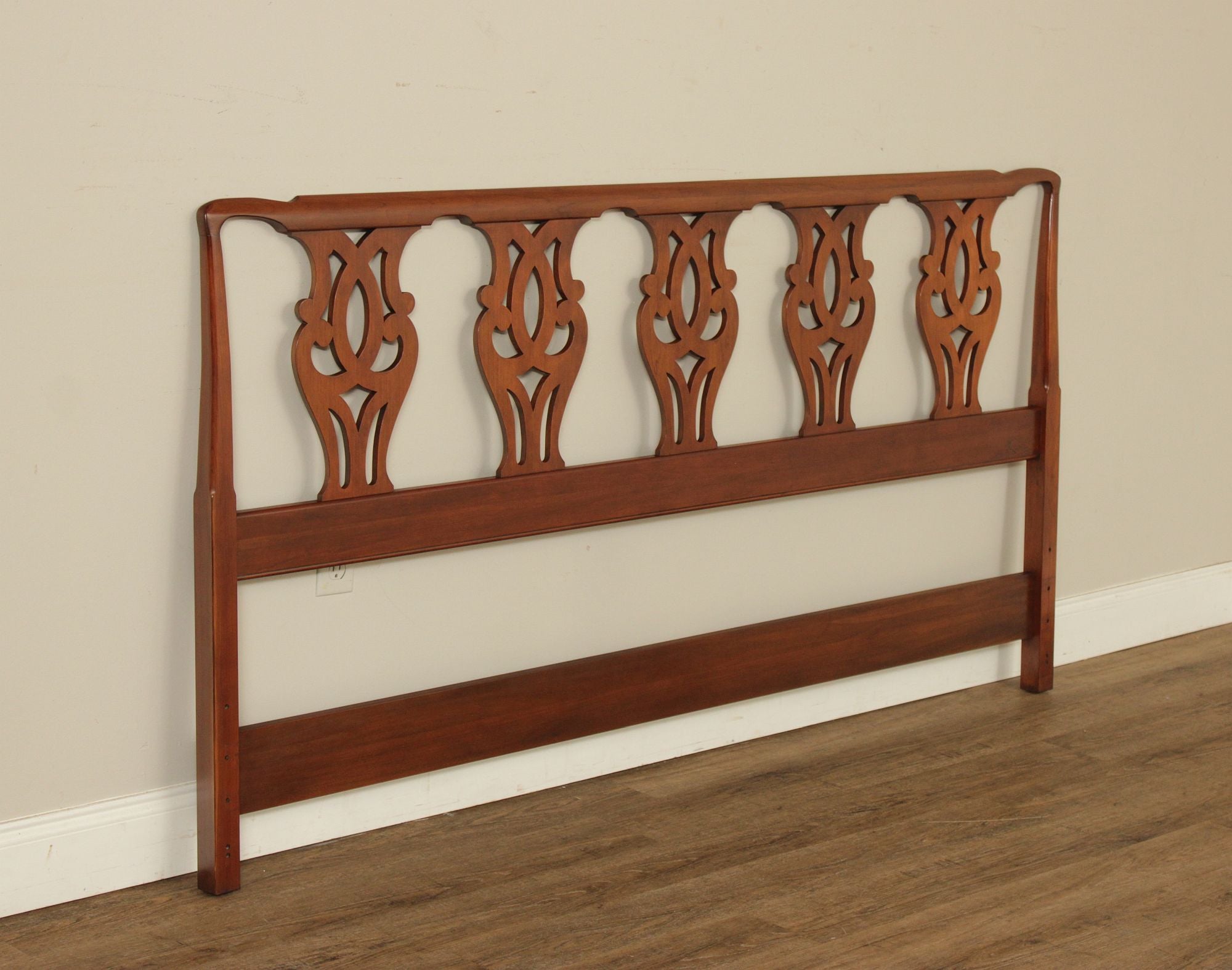 Henkel Harris Chippendale Style Cherry King Headboard