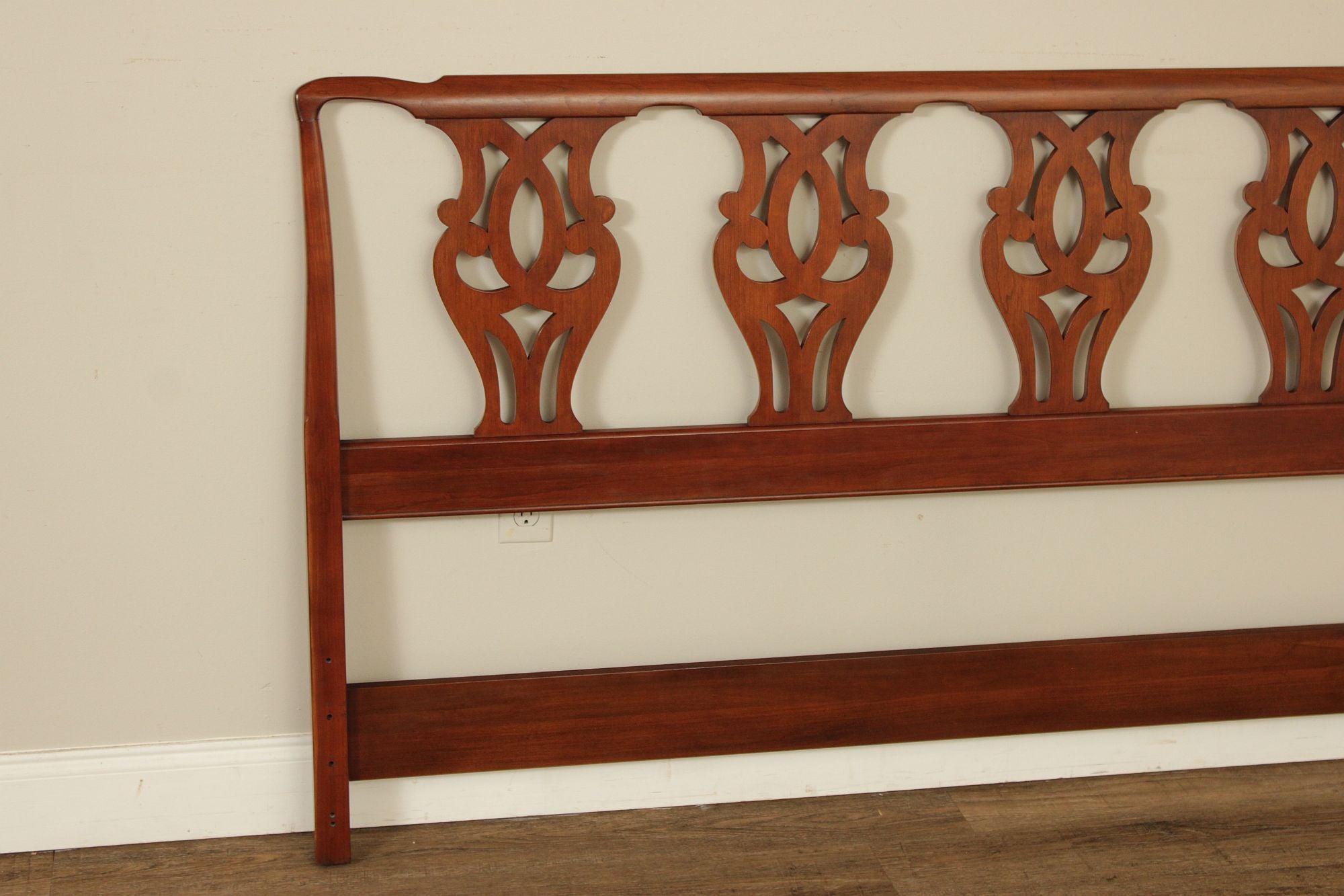 Henkel Harris Chippendale Style Cherry King Headboard