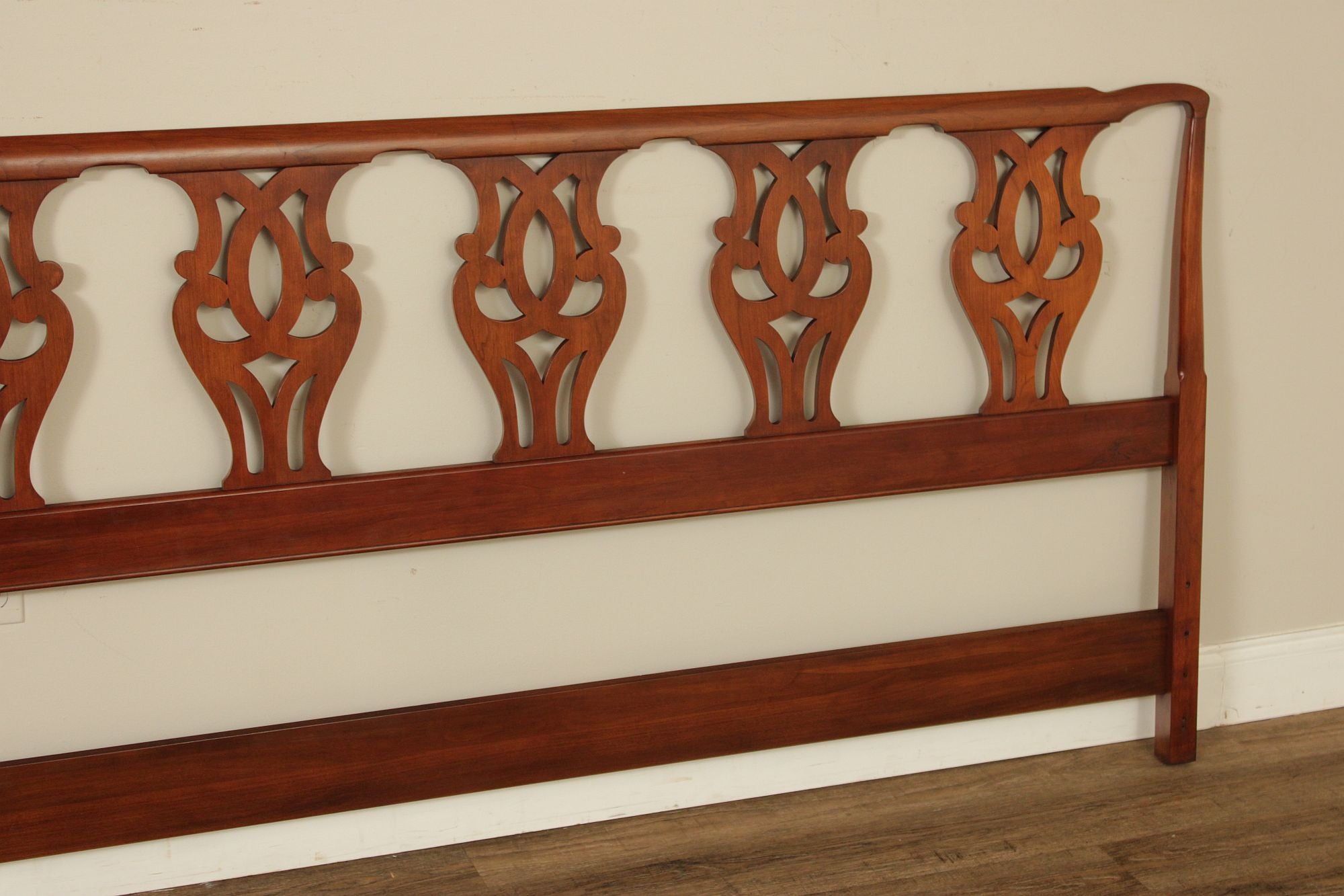 Henkel Harris Chippendale Style Cherry King Headboard