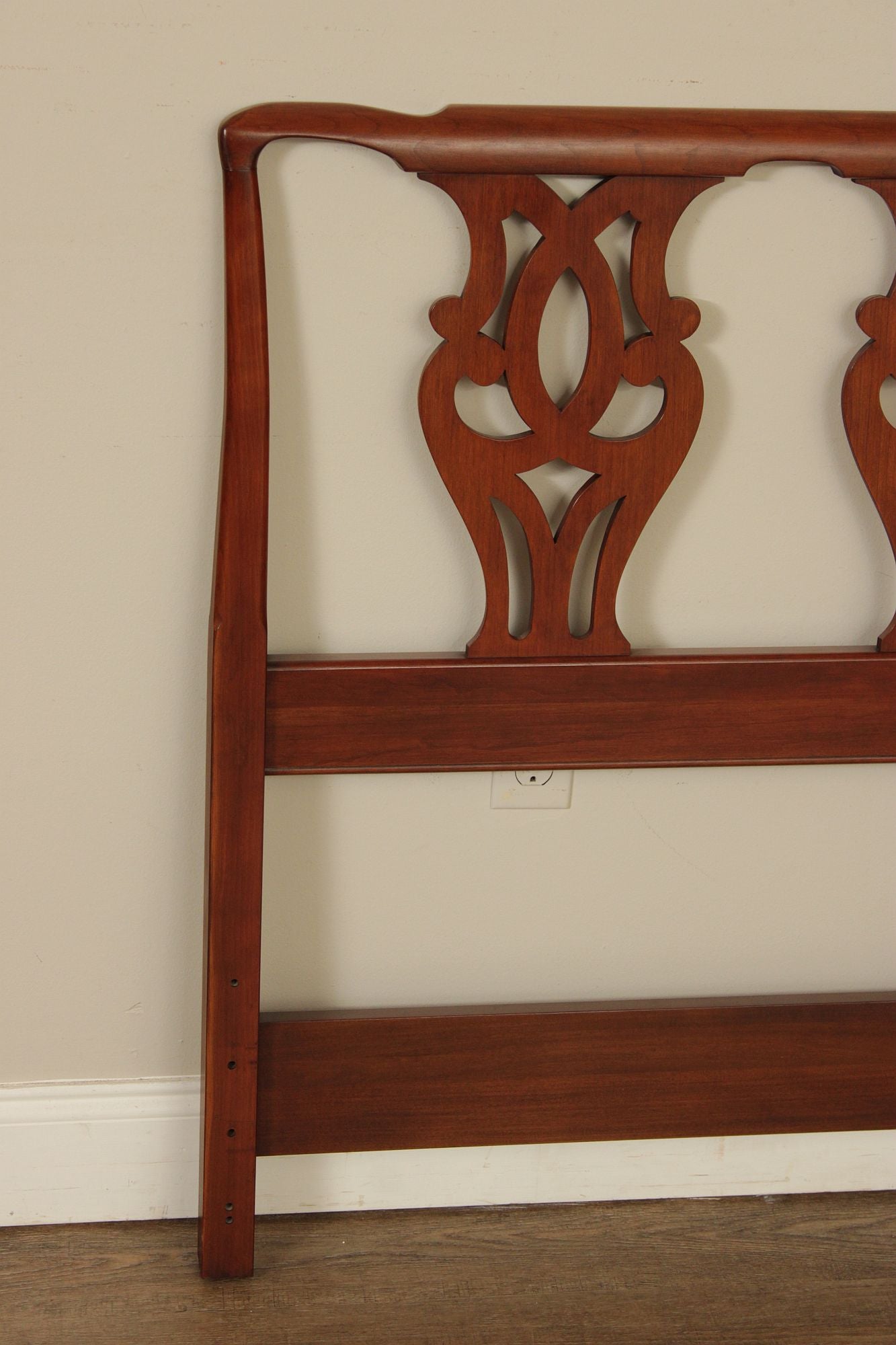 Henkel Harris Chippendale Style Cherry King Headboard