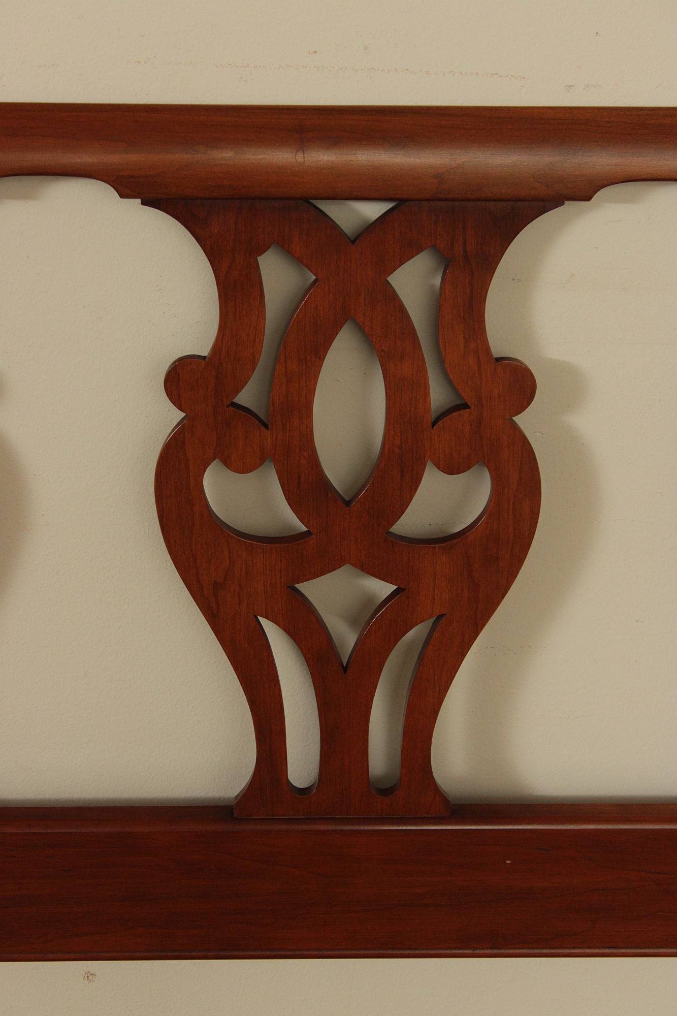 Henkel Harris Chippendale Style Cherry King Headboard