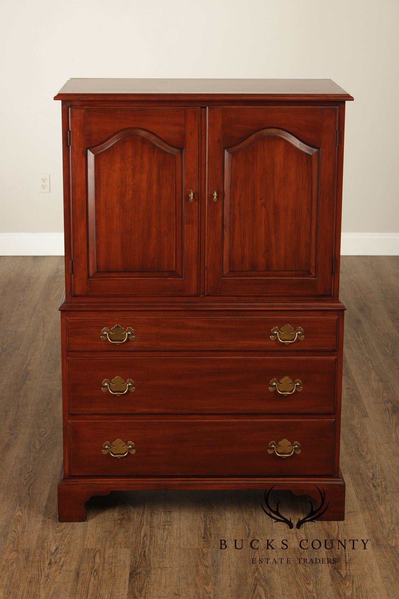 Henkel Harris Chippendale Style Cherry Armoire