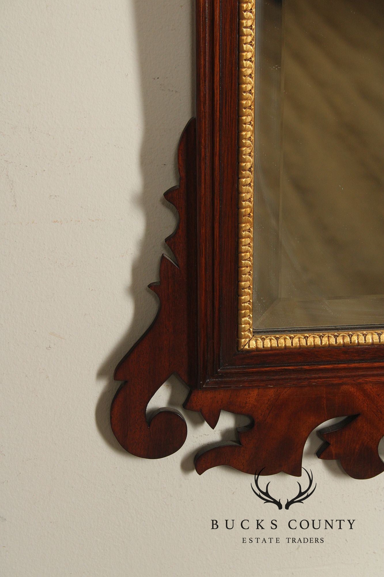 Henkel Harris Chippendale Style Mahogany Wall Mirror