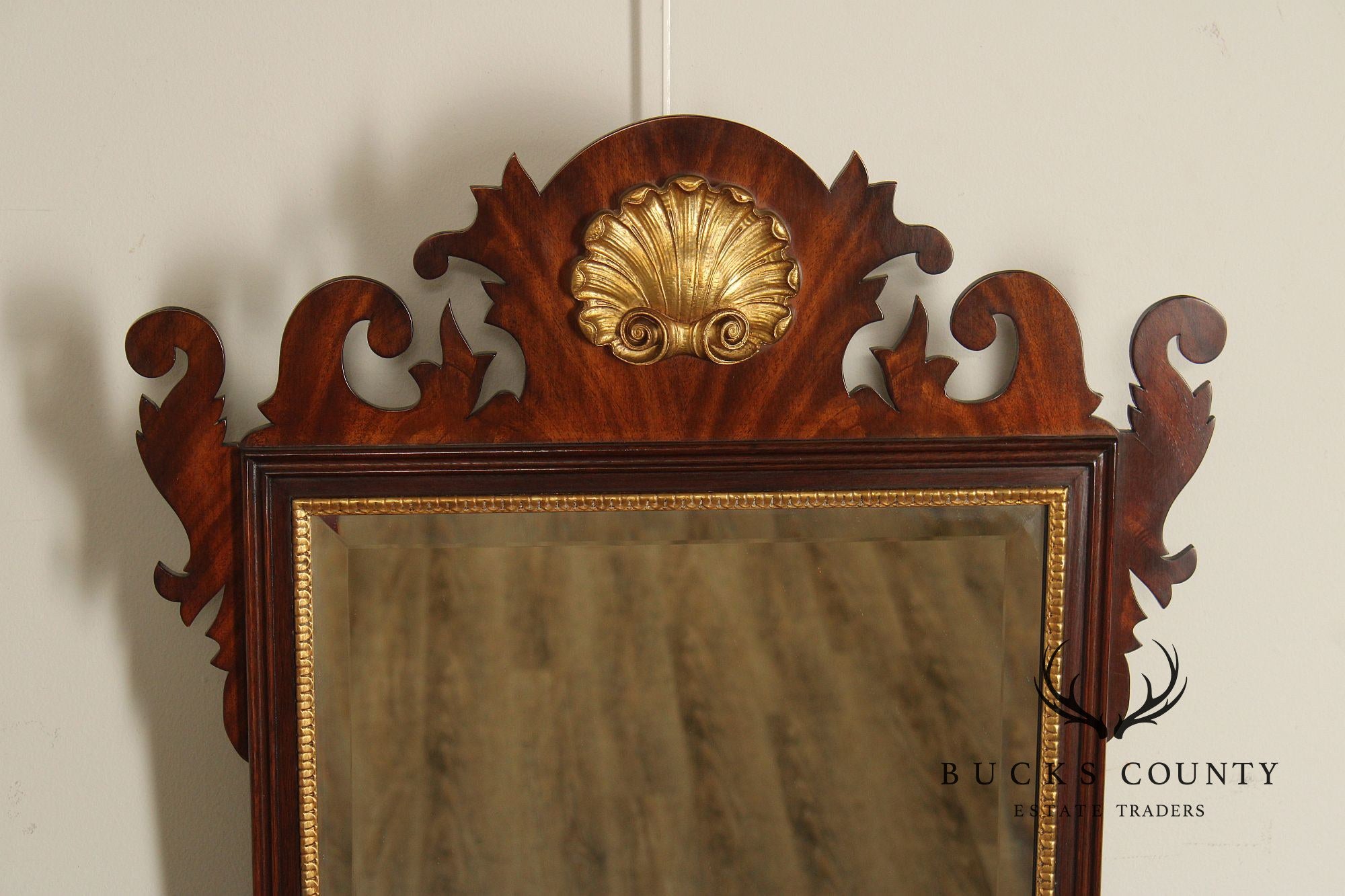 Henkel Harris Chippendale Style Mahogany Wall Mirror