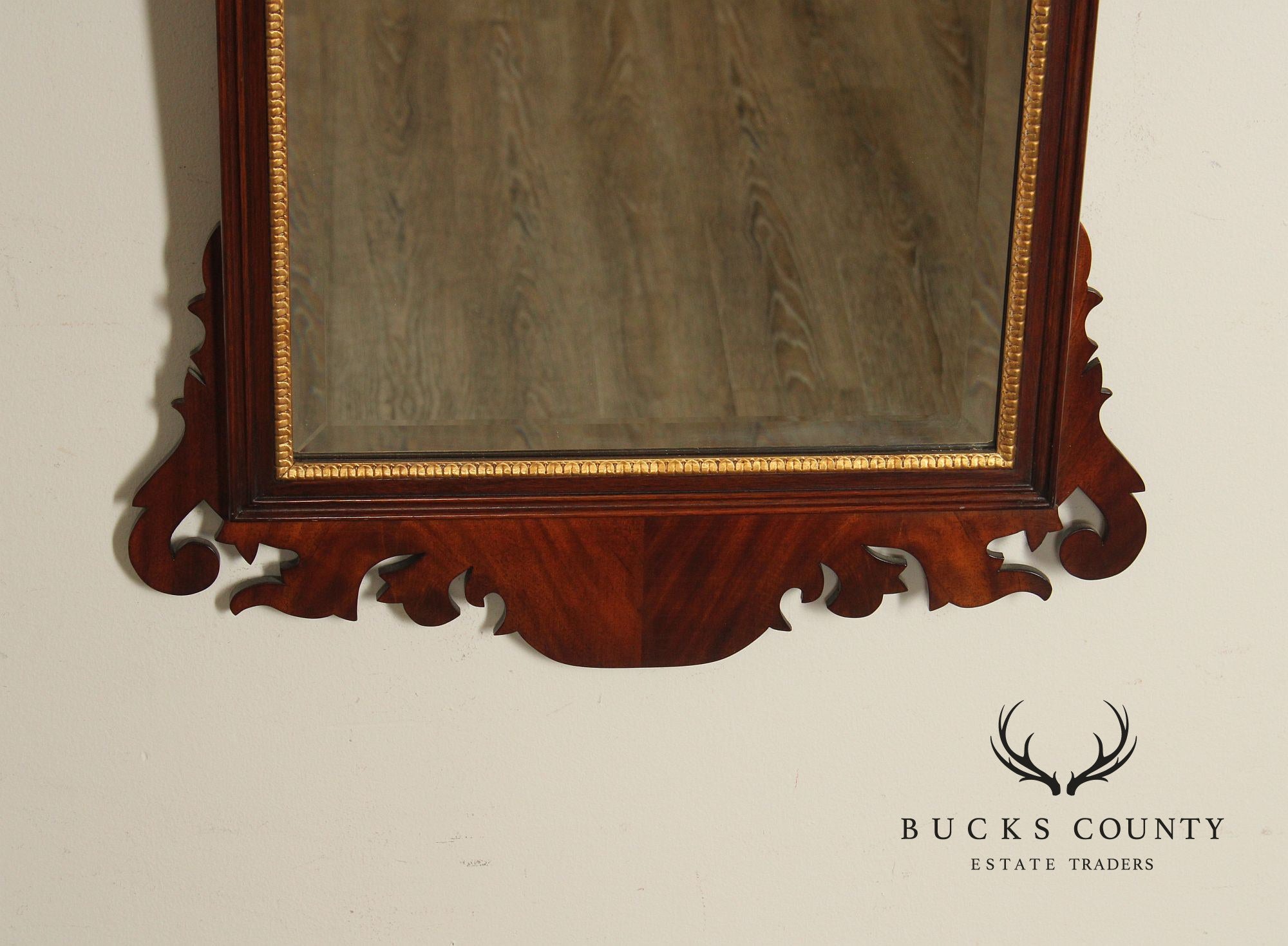 Henkel Harris Chippendale Style Mahogany Wall Mirror
