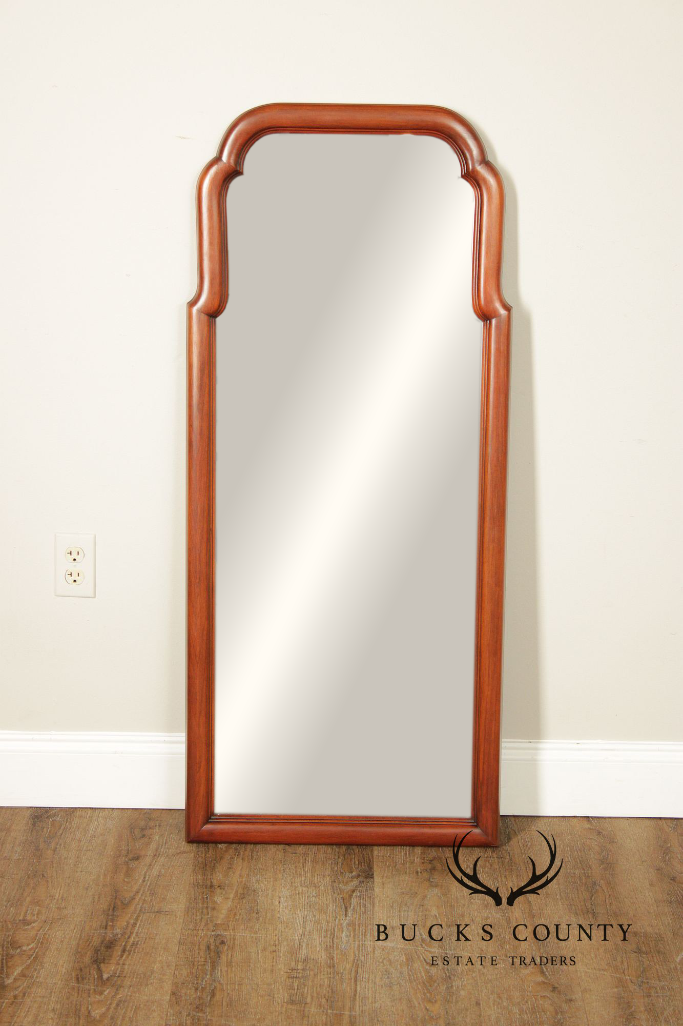Henkel Harris Queen Anne Style Pair of Cherry Wall Mirrors