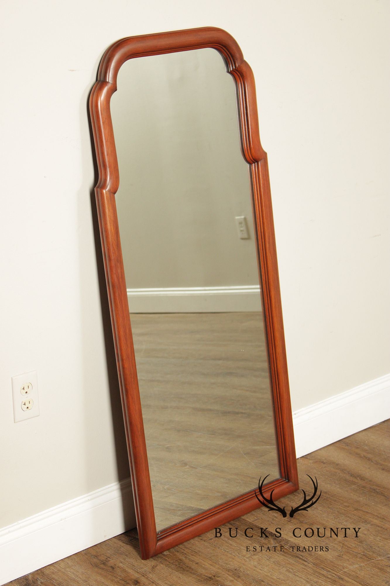 Henkel Harris Queen Anne Style Pair of Cherry Wall Mirrors