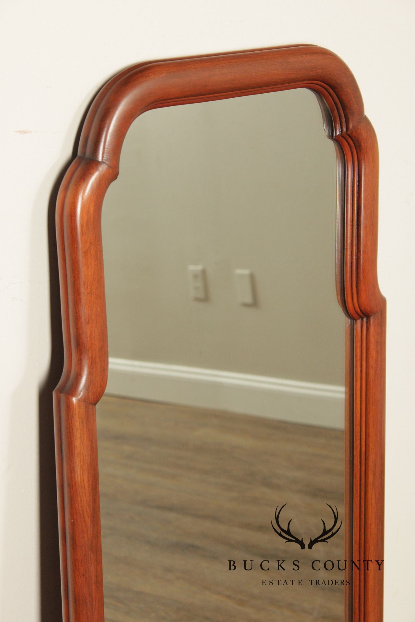 Henkel Harris Queen Anne Style Pair of Cherry Wall Mirrors