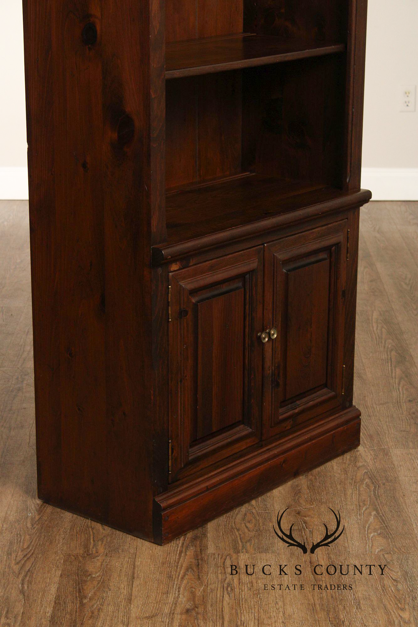 Kling Colonial Revival Vintage Pair of Pine Open Bookcases