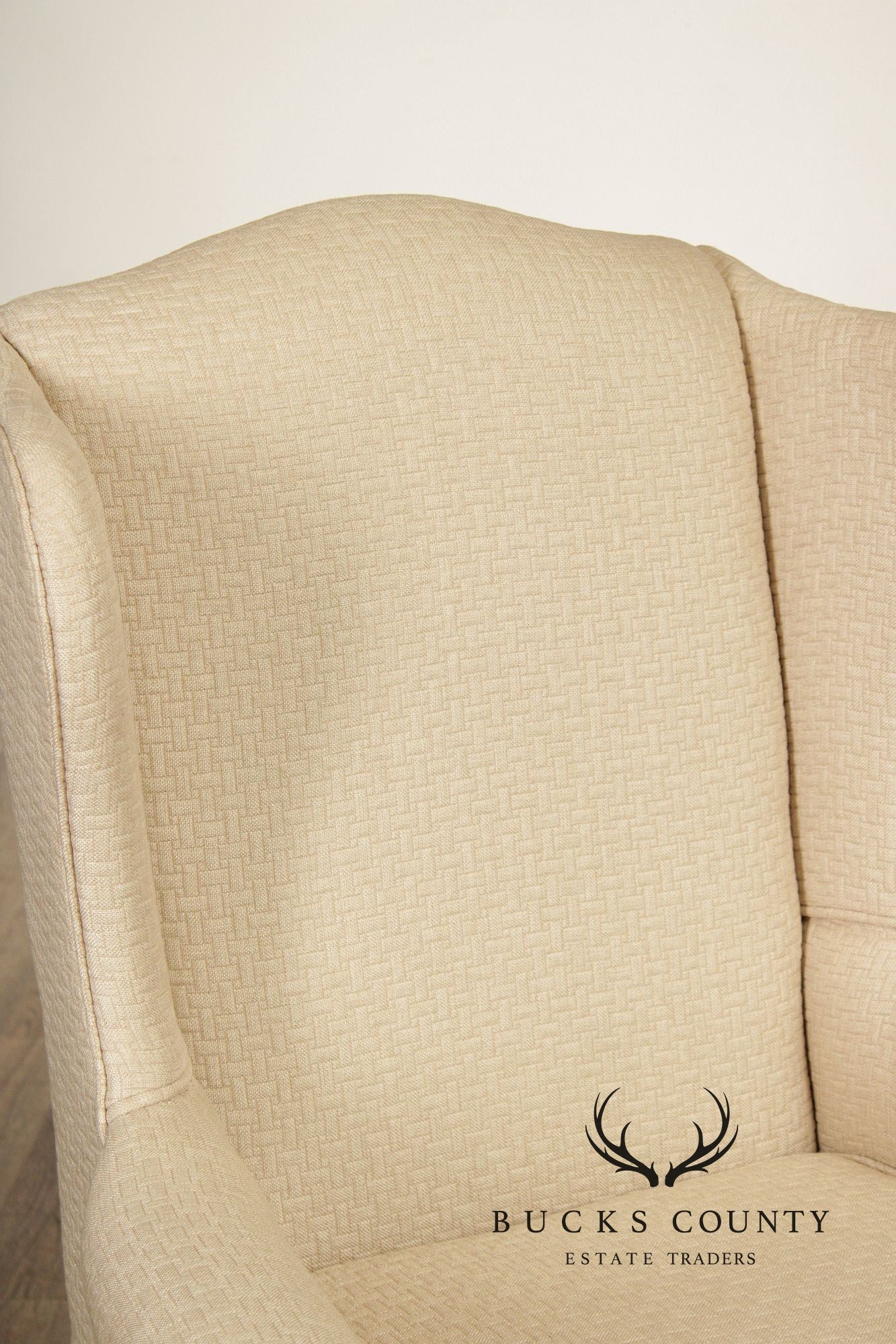 Queen Anne Style Pair of Mahogany Wing Chairs