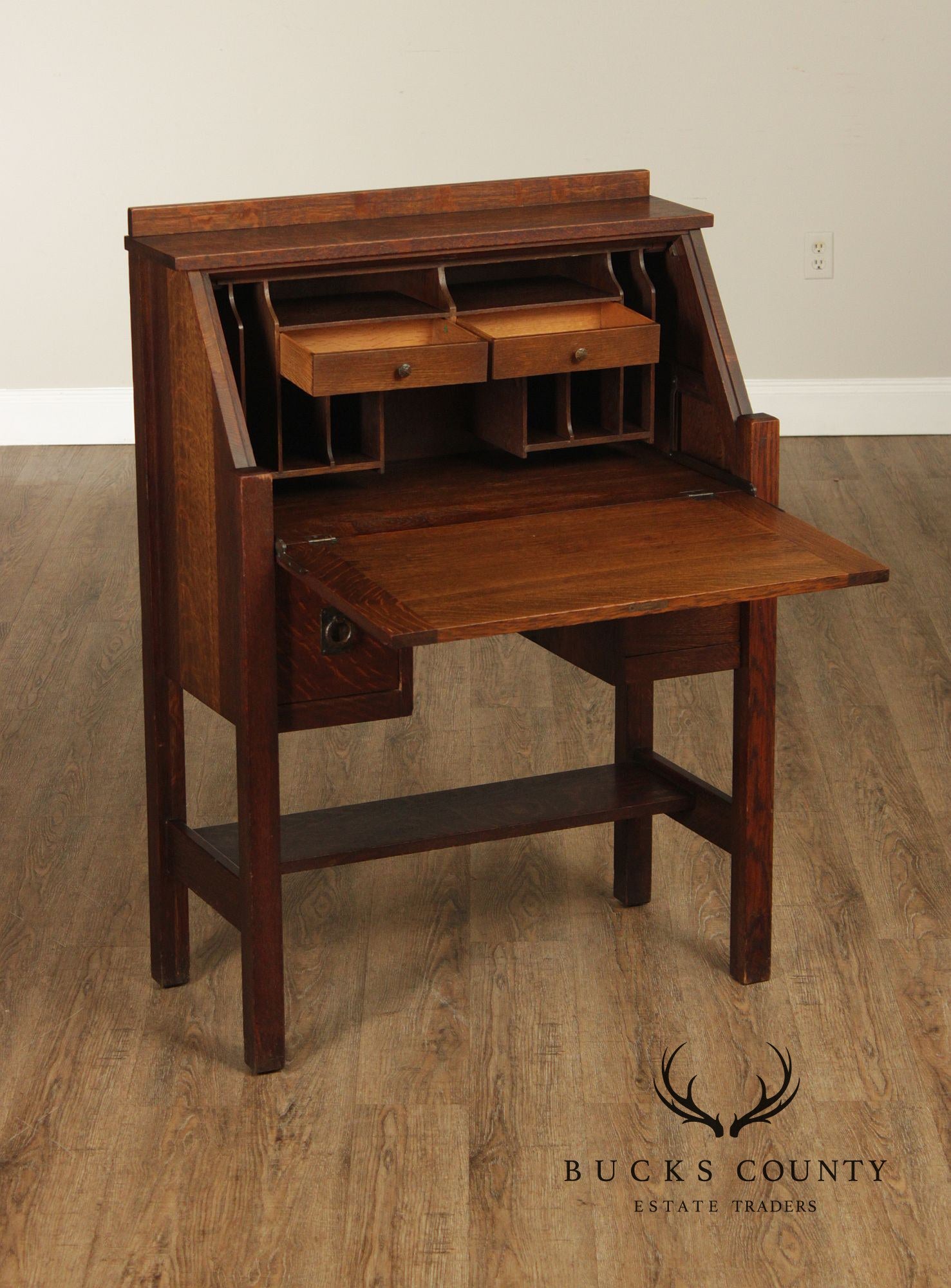 Lifetime Antique Mission Oak Drop Front Secretary Desk