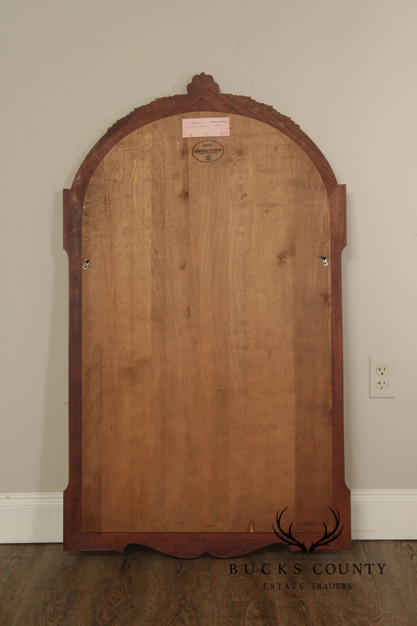 Henkel Harris Carved Frame Arched Mahogany Mirror