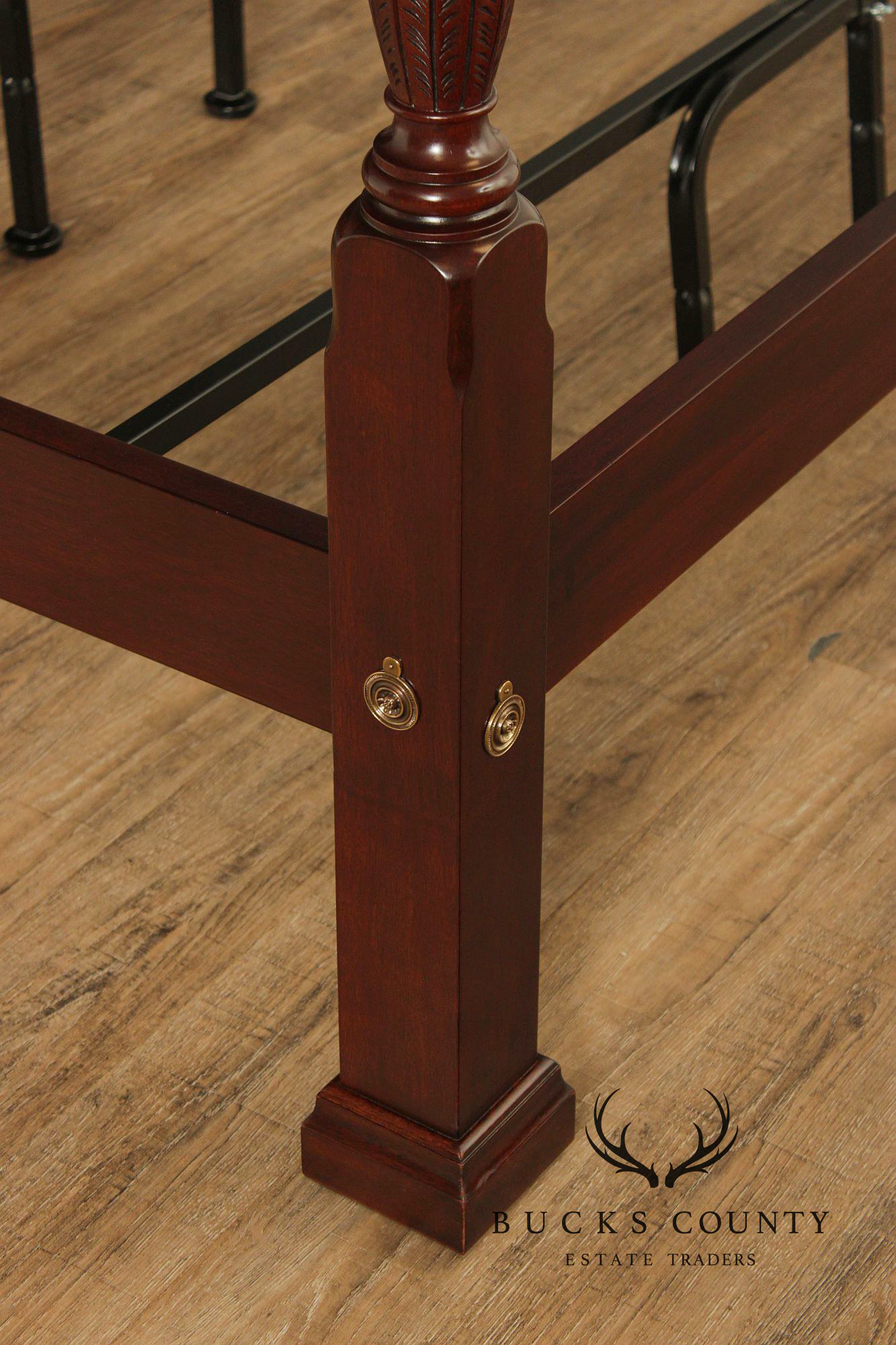 Henkel Harris King Rice-Carved Mahogany Poster Bed