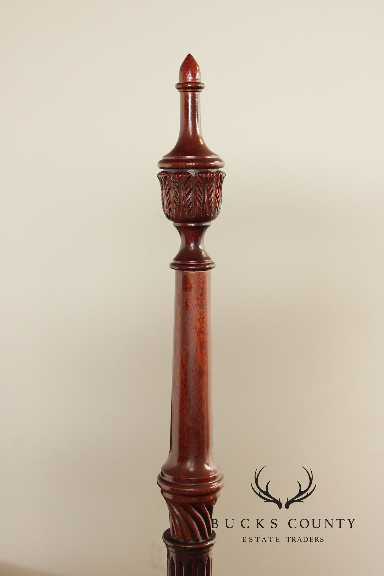 Henkel Harris King Rice-Carved Mahogany Poster Bed