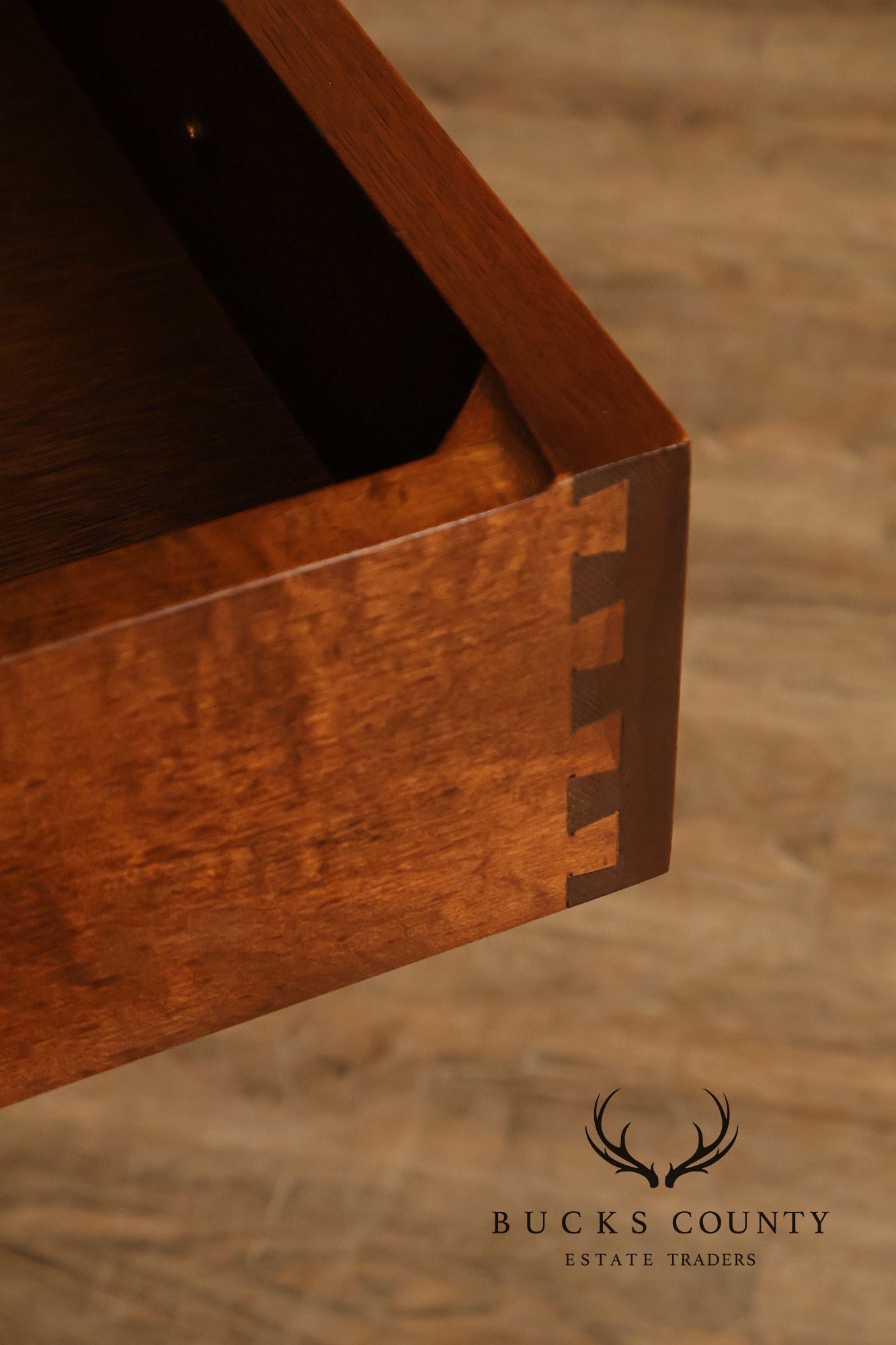 E.A. Clore Bench Made Solid Walnut Step Back Hutch