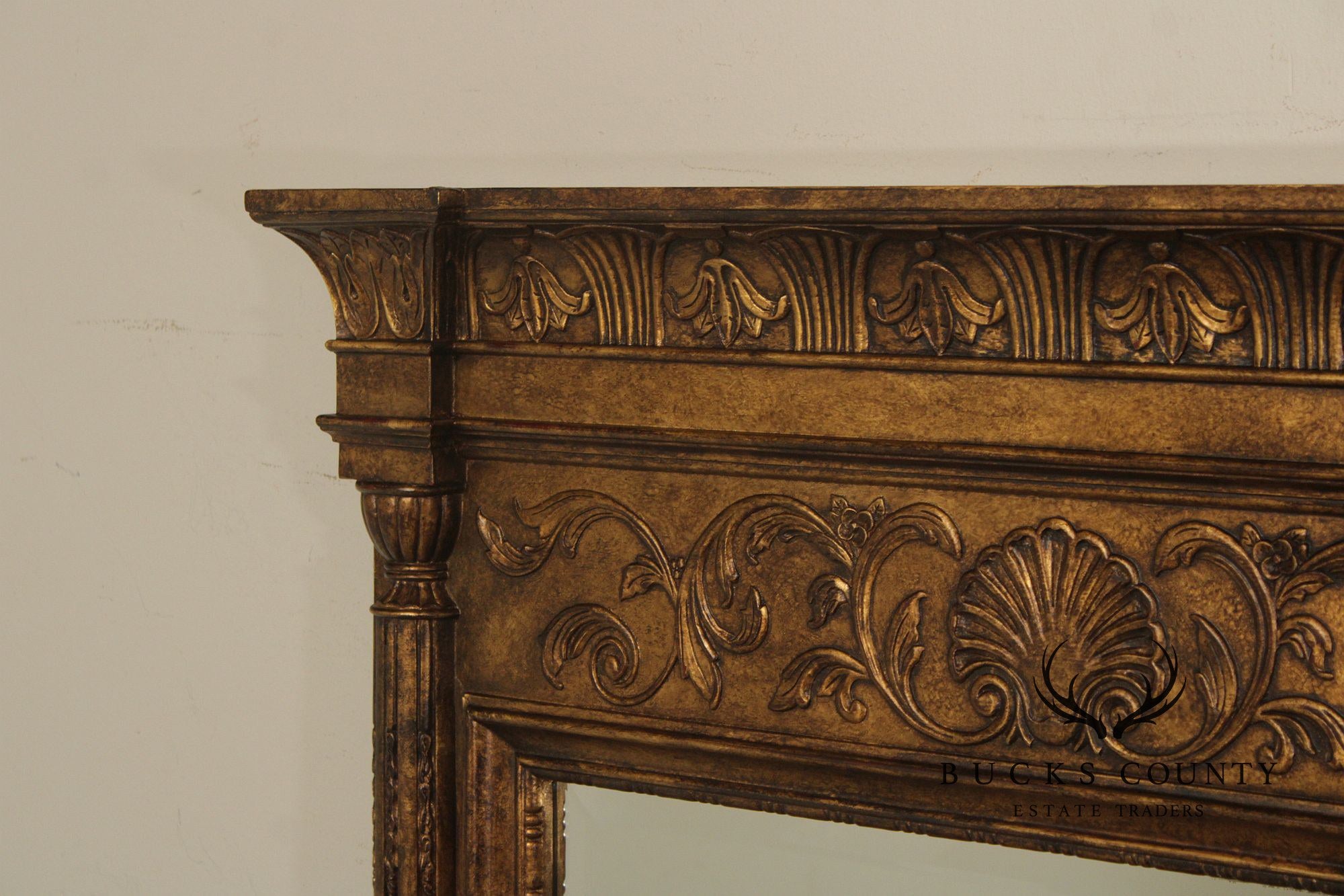 Henredon Charles X Neoclassical Style Giltwood Wall Mirror