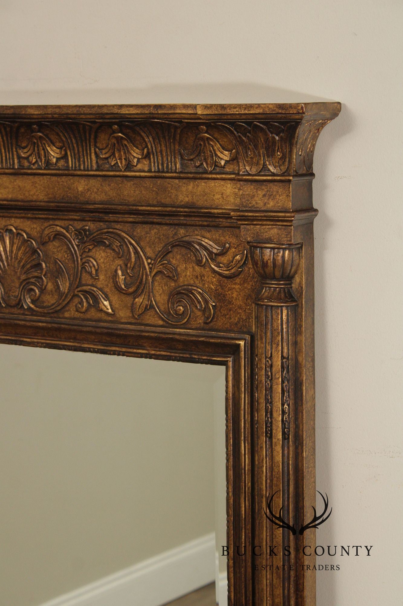 Henredon Charles X Neoclassical Style Giltwood Wall Mirror