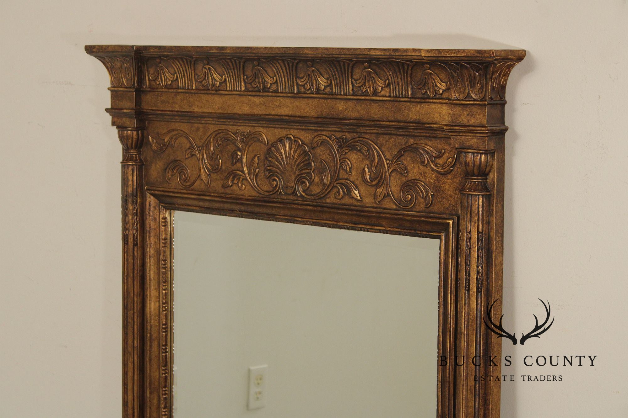 Henredon Charles X Neoclassical Style Giltwood Wall Mirror