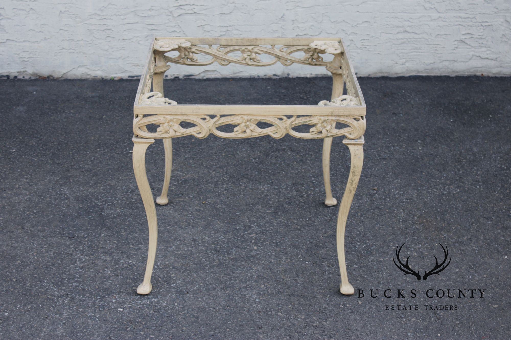 Brown Jordan Pair of Cast Aluminum 'Day Lily' Outdoor Patio Side Tables