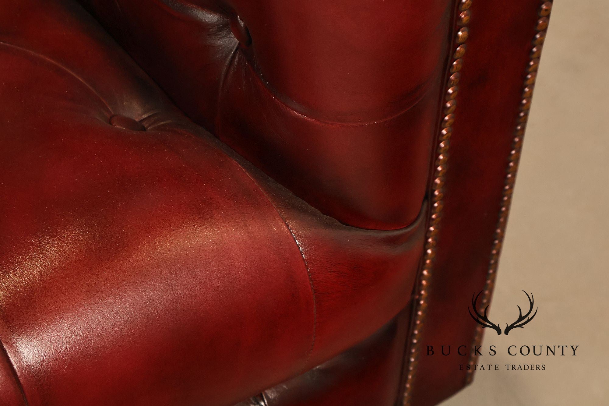 Chesterfield Style Oxford Red Leather Sofa