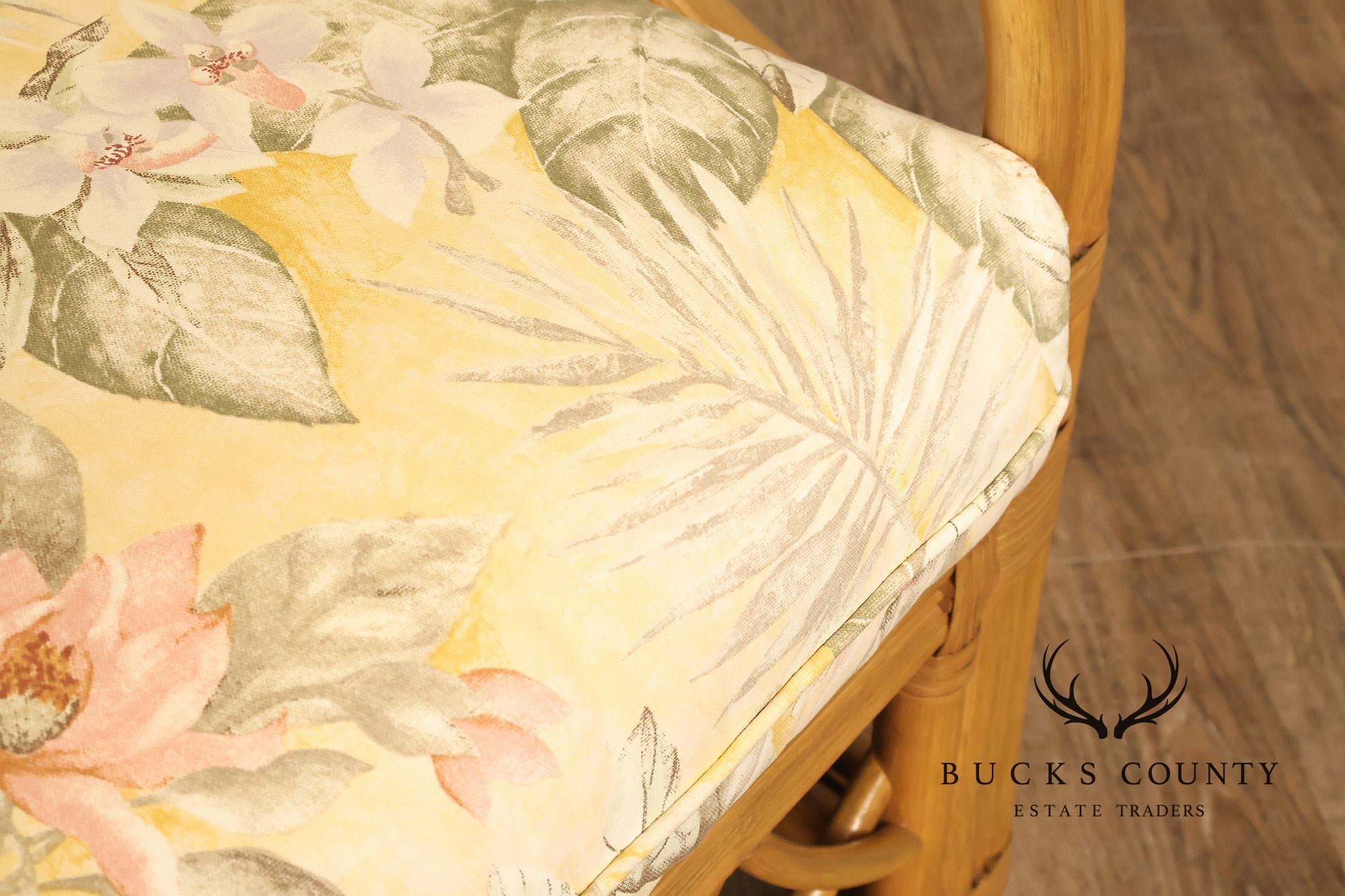 TradeWinds Rattan Sofa With Upholstered Cushions