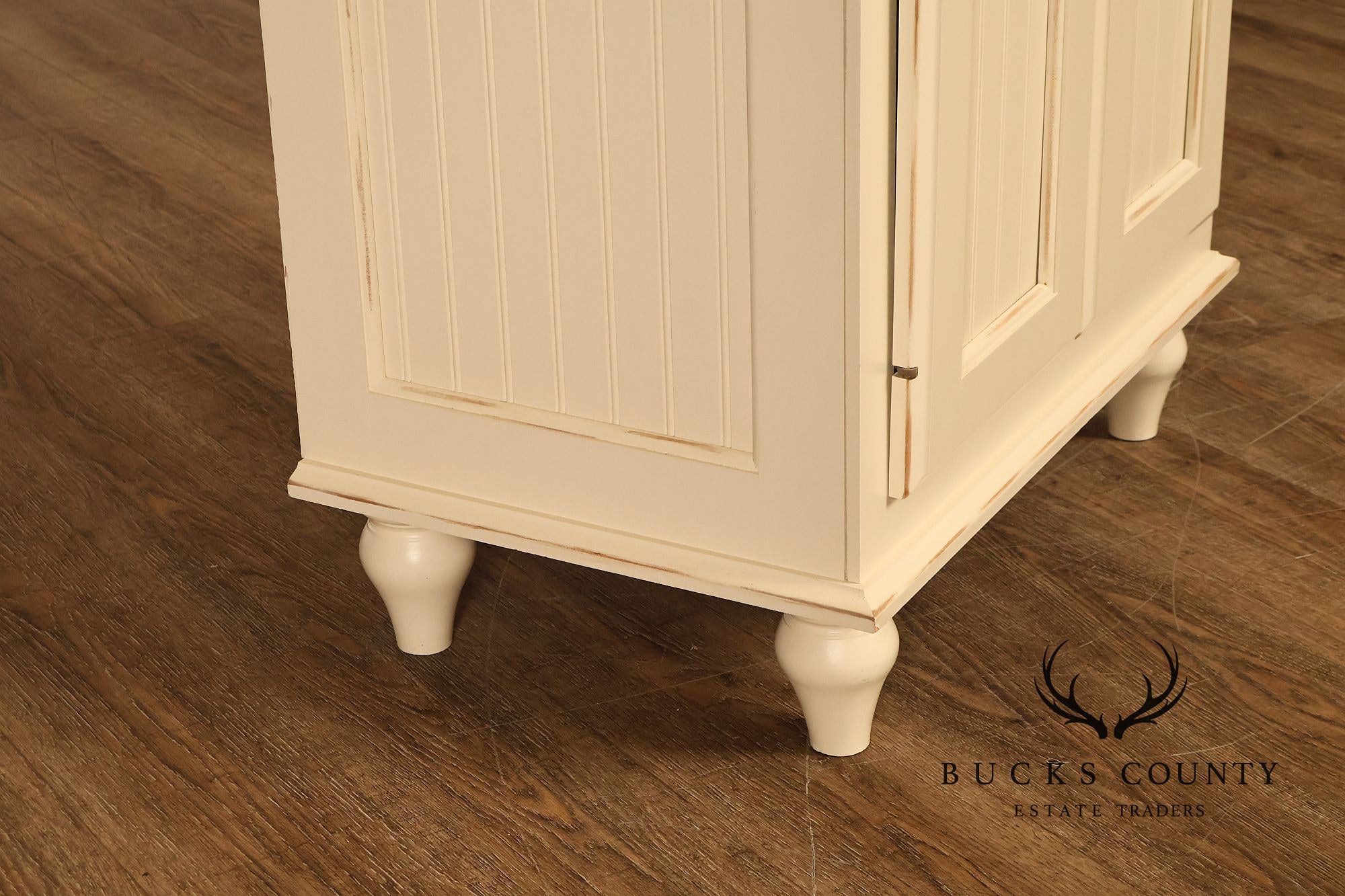 Coastal Style Painted Linen Cabinet