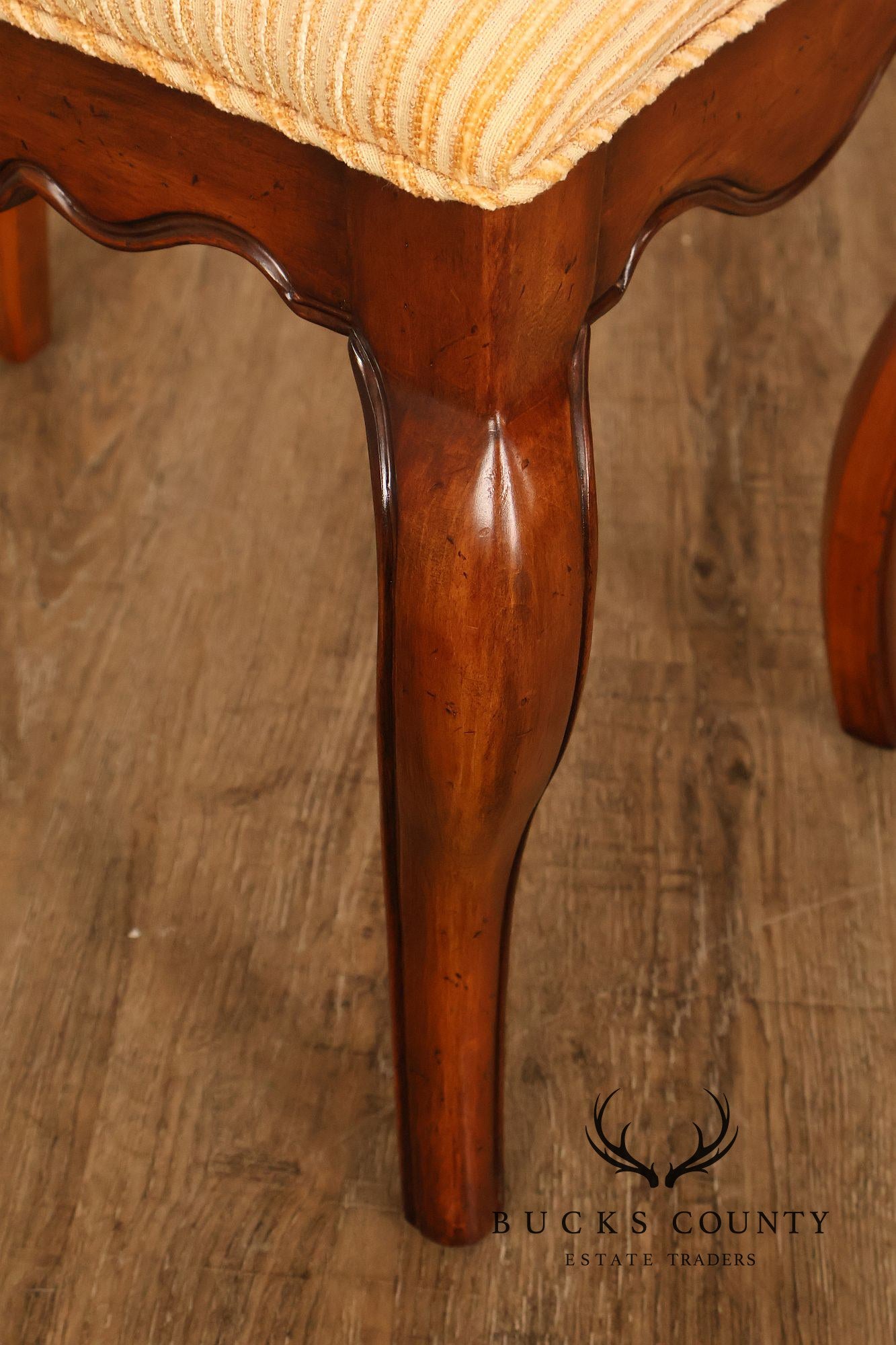 French Louis XV Style Carved Wood Vanity Stool