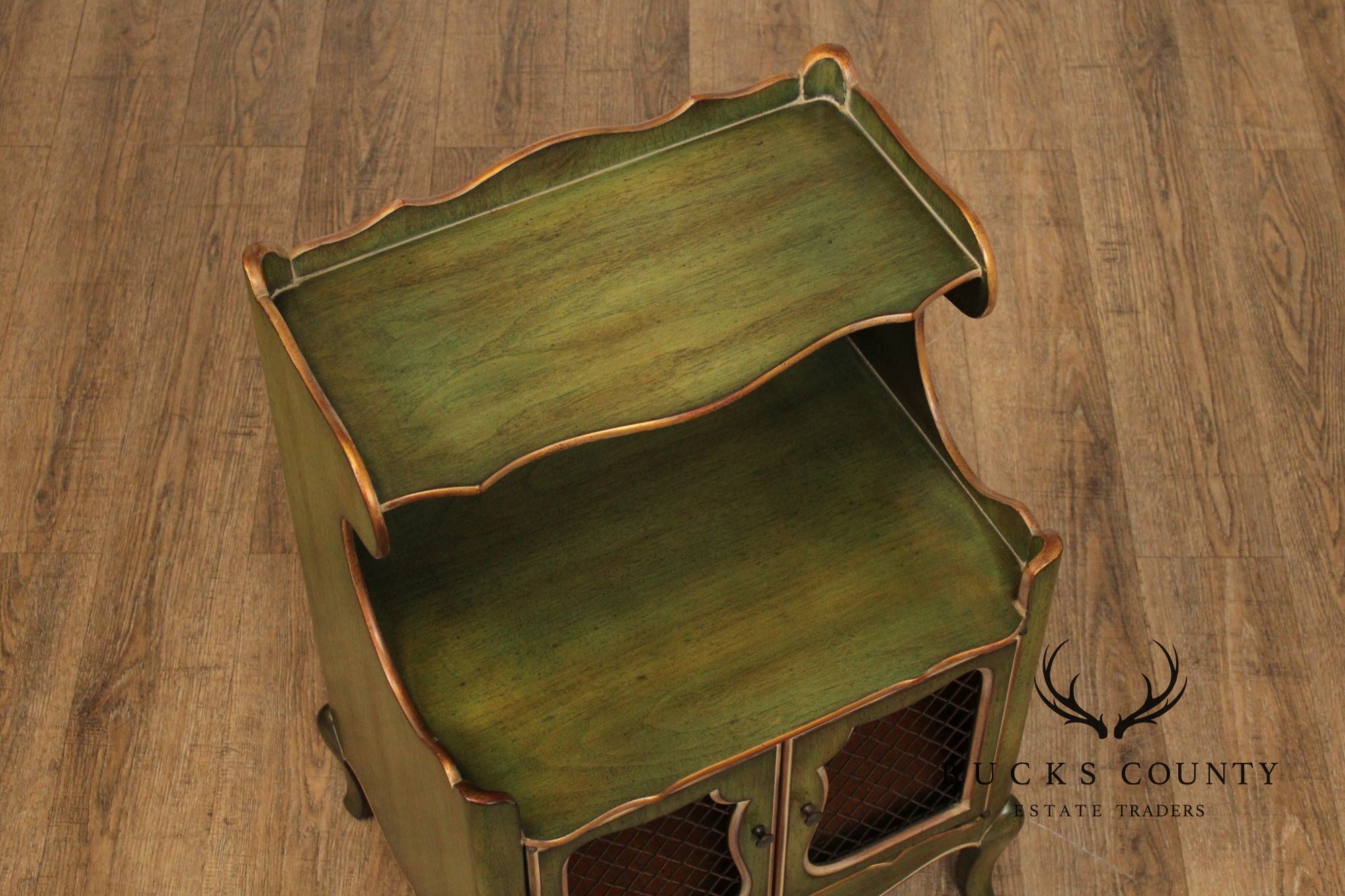 French Louis XV Style Vintage Pair Of Painted Nightstands
