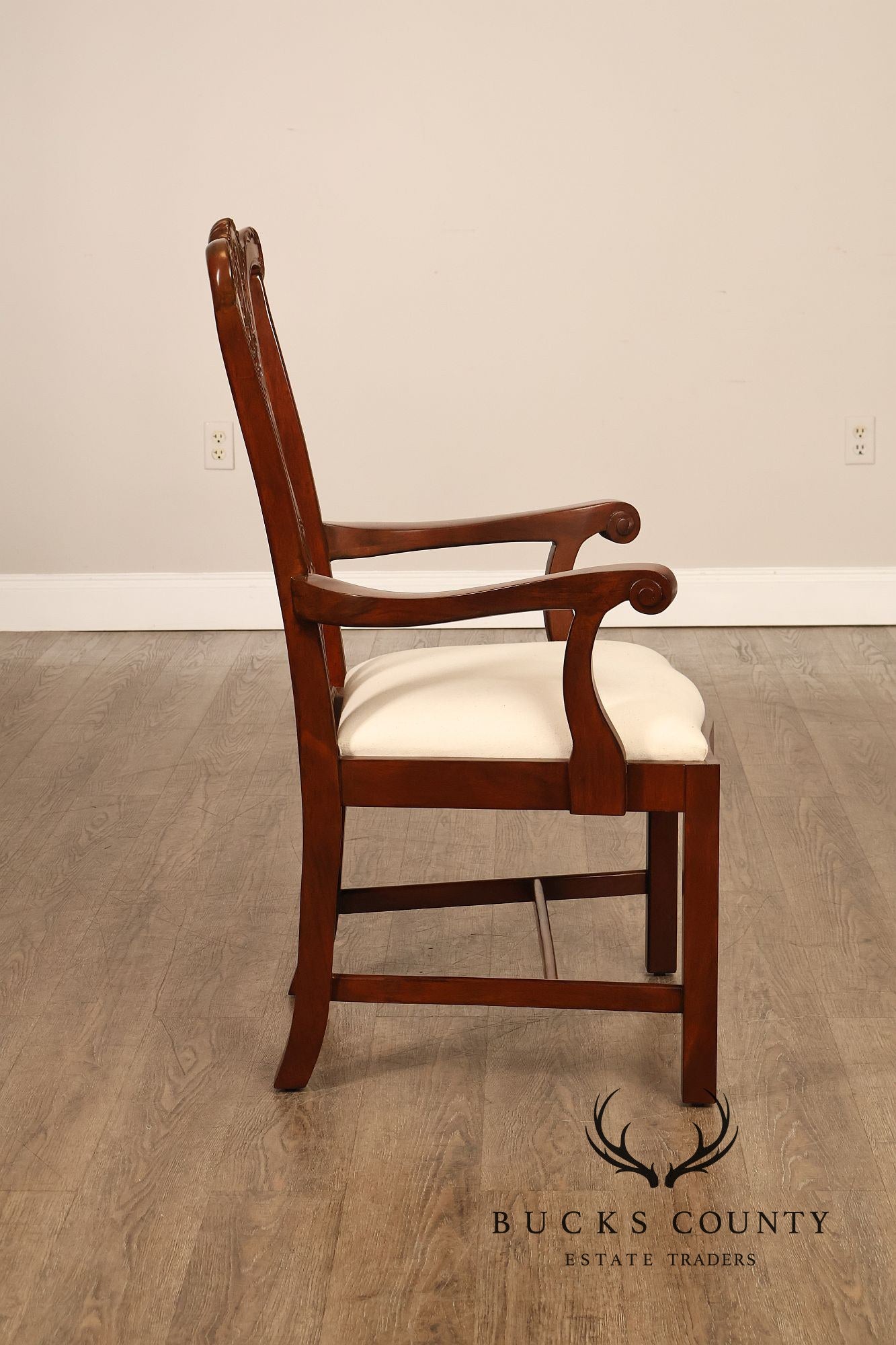 Scarborough House Chippendale Style Pair Of Mahogany Armchairs