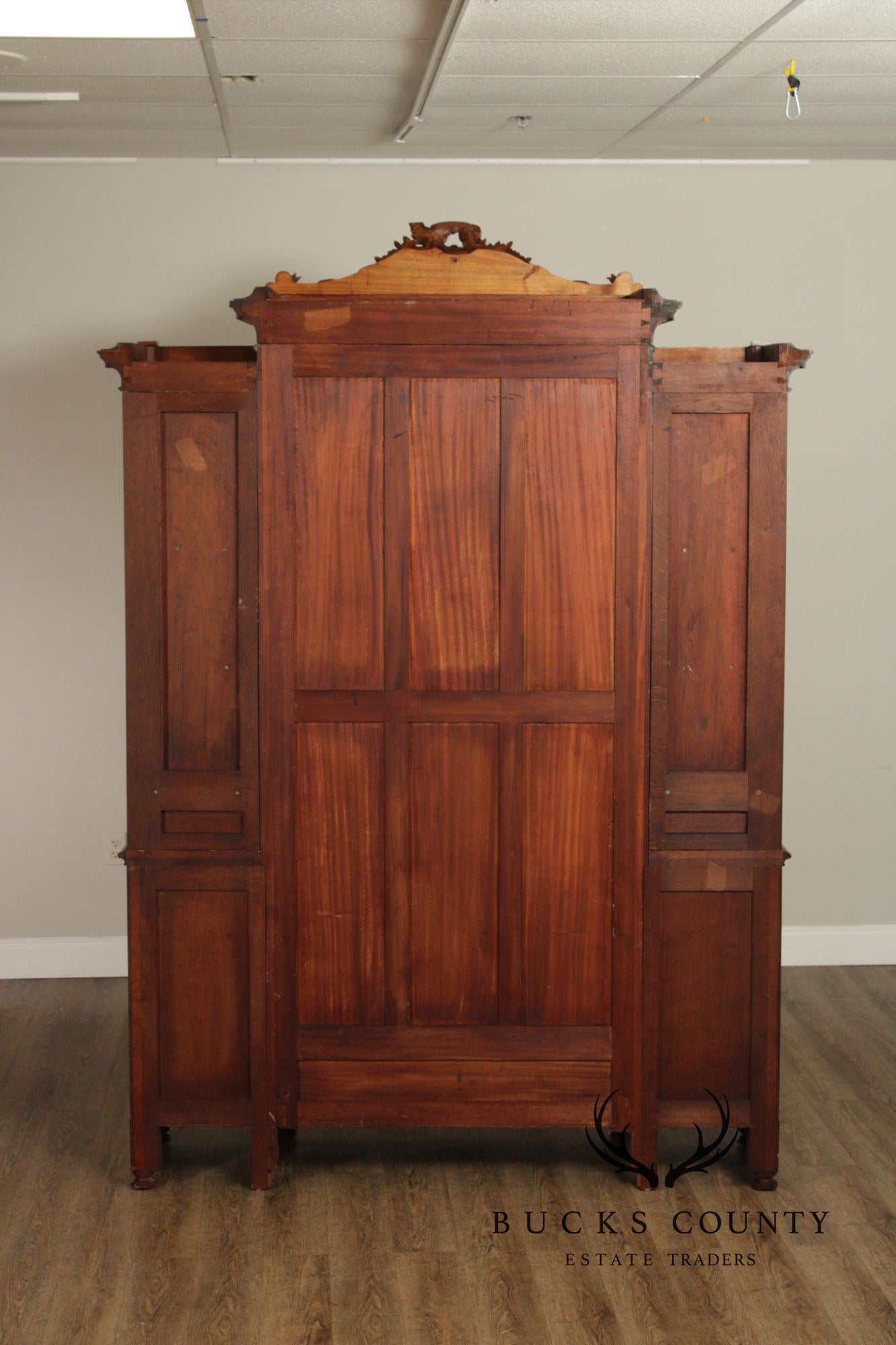 Antique French Carved Walnut Display Cabinet