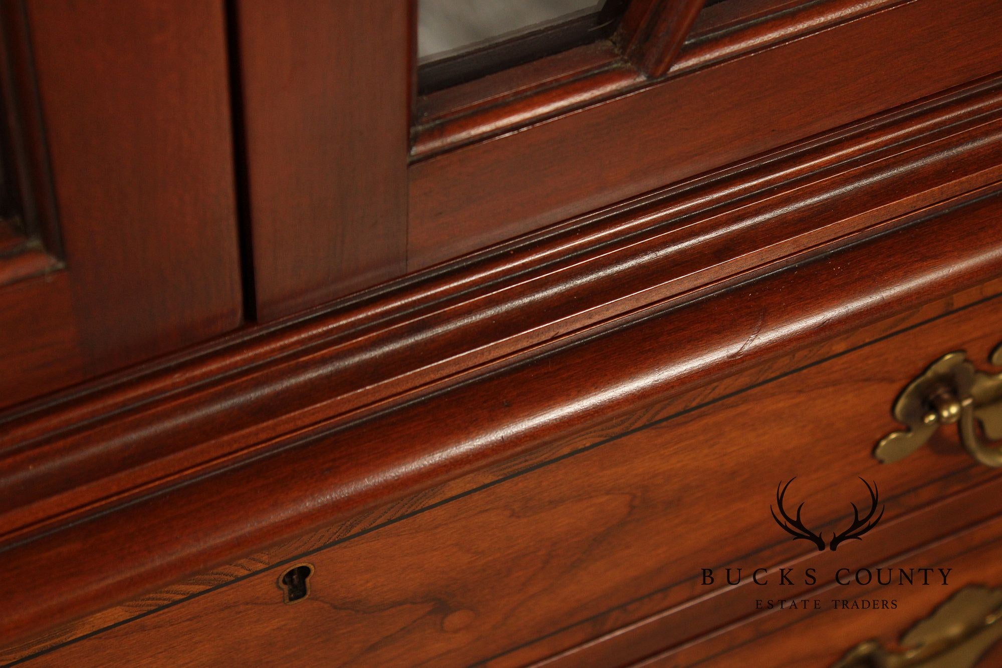 Henkel Harris Cherry Breakfront China Cabinet