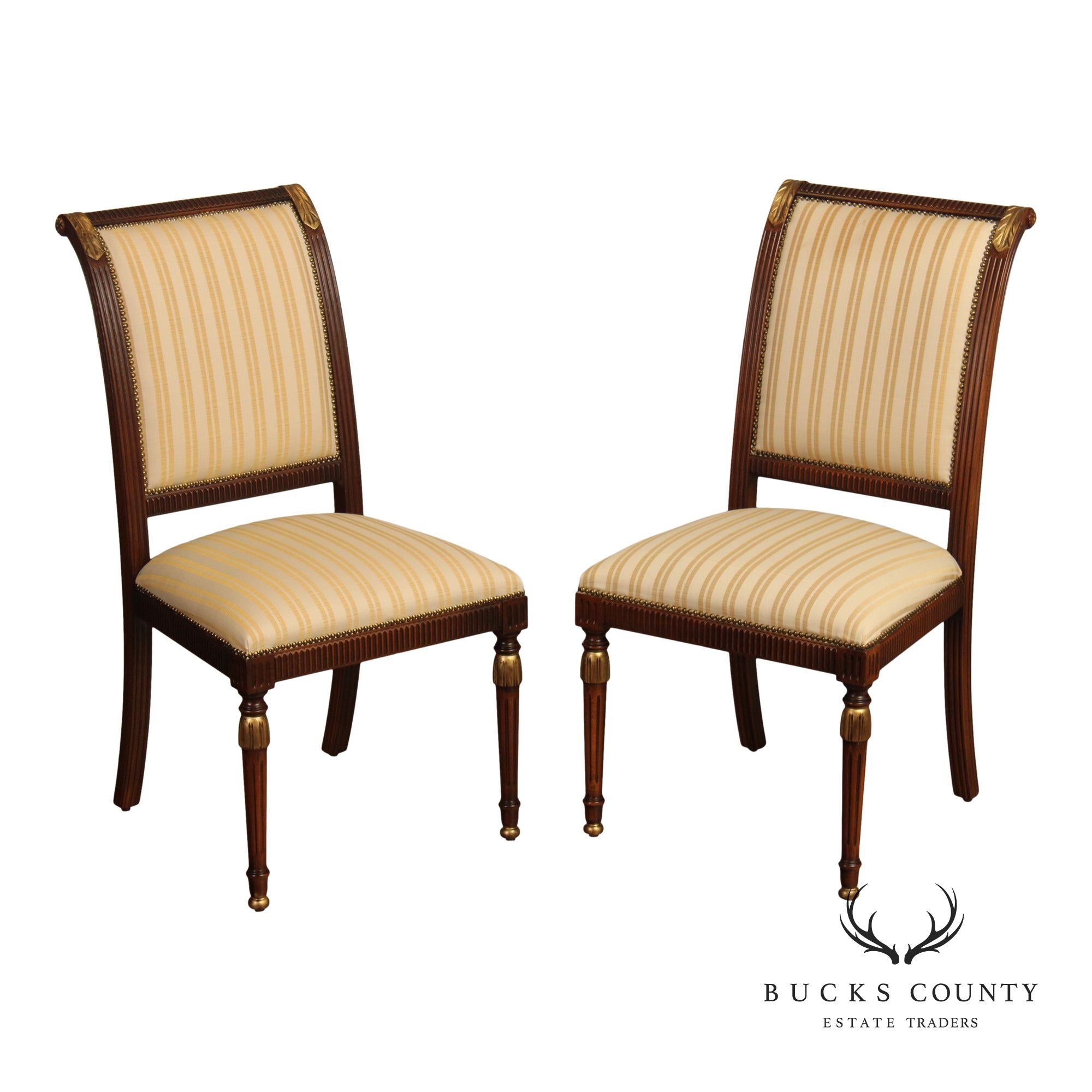 Italian Neoclassical Style Pair of Side Chairs