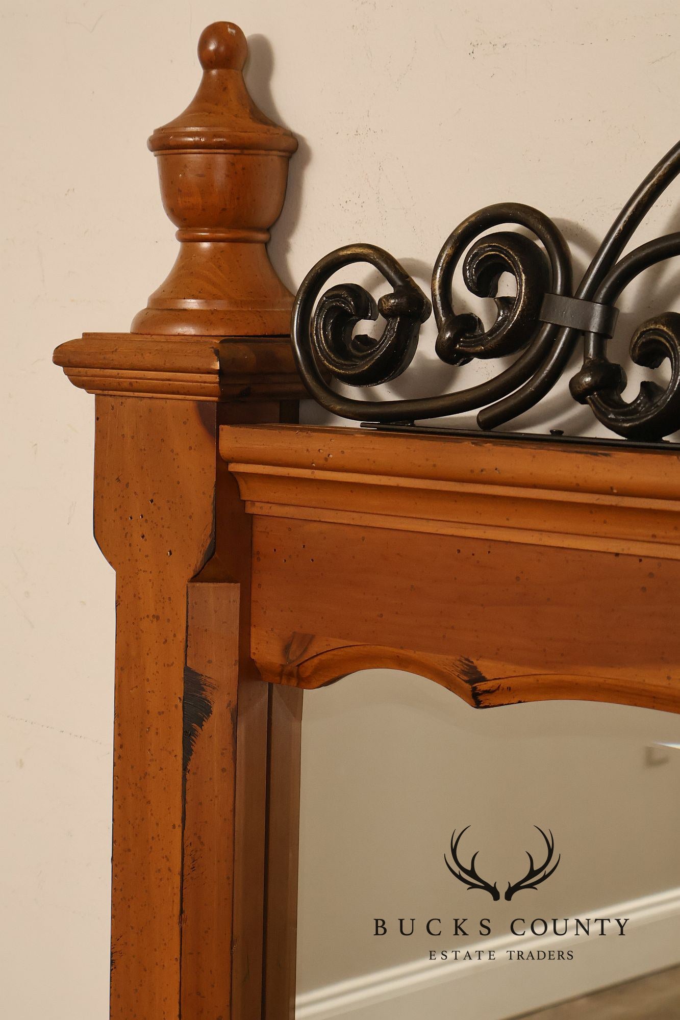 Broyhill French Country Style Pine Landscape Mirror