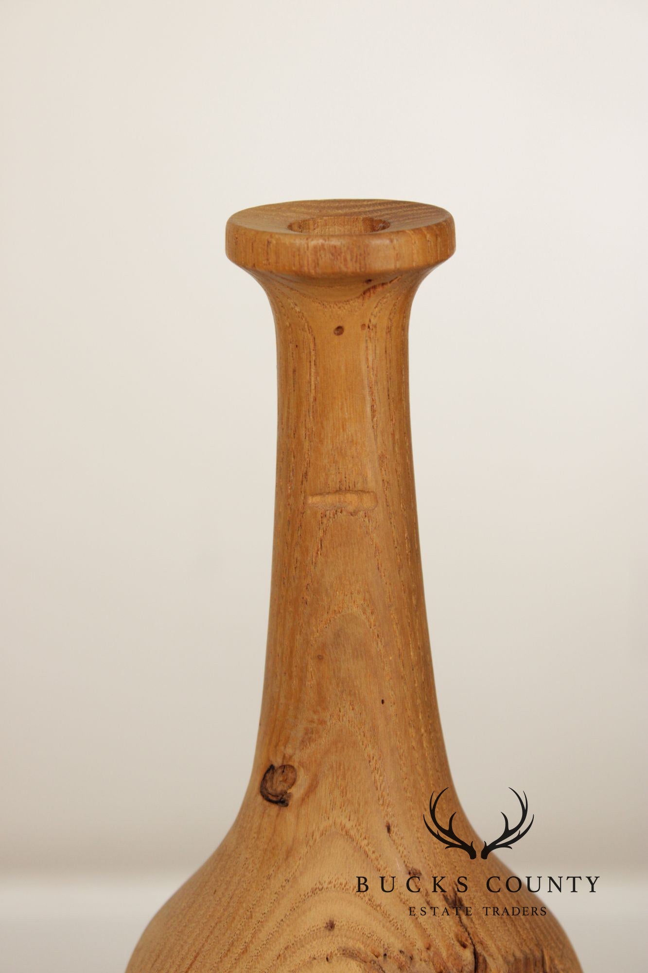 Vintage Set of Three Carved Wood Bottles