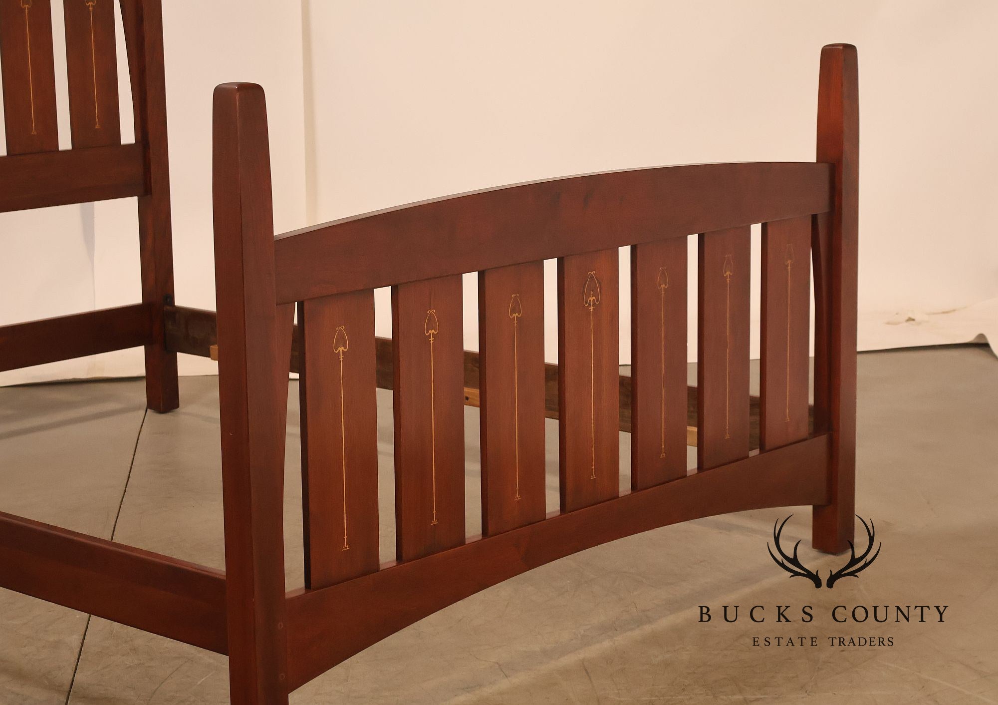 Stickley Harvey Ellis Inlaid Cherry Queen Bed