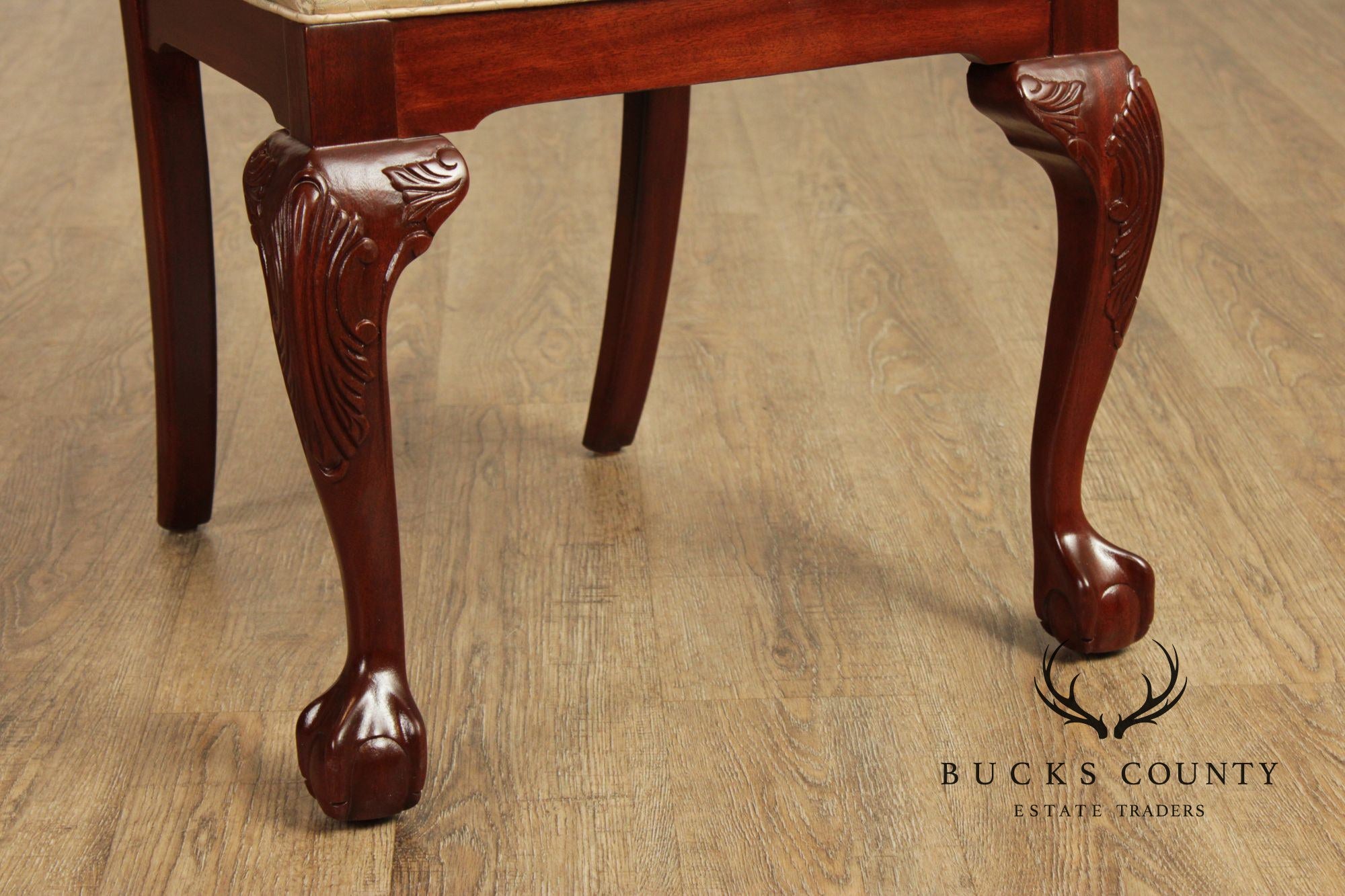 Ethan Allen 18th Century Mahogany Collection Set Of 8 Chippendale Style Dining Chairs