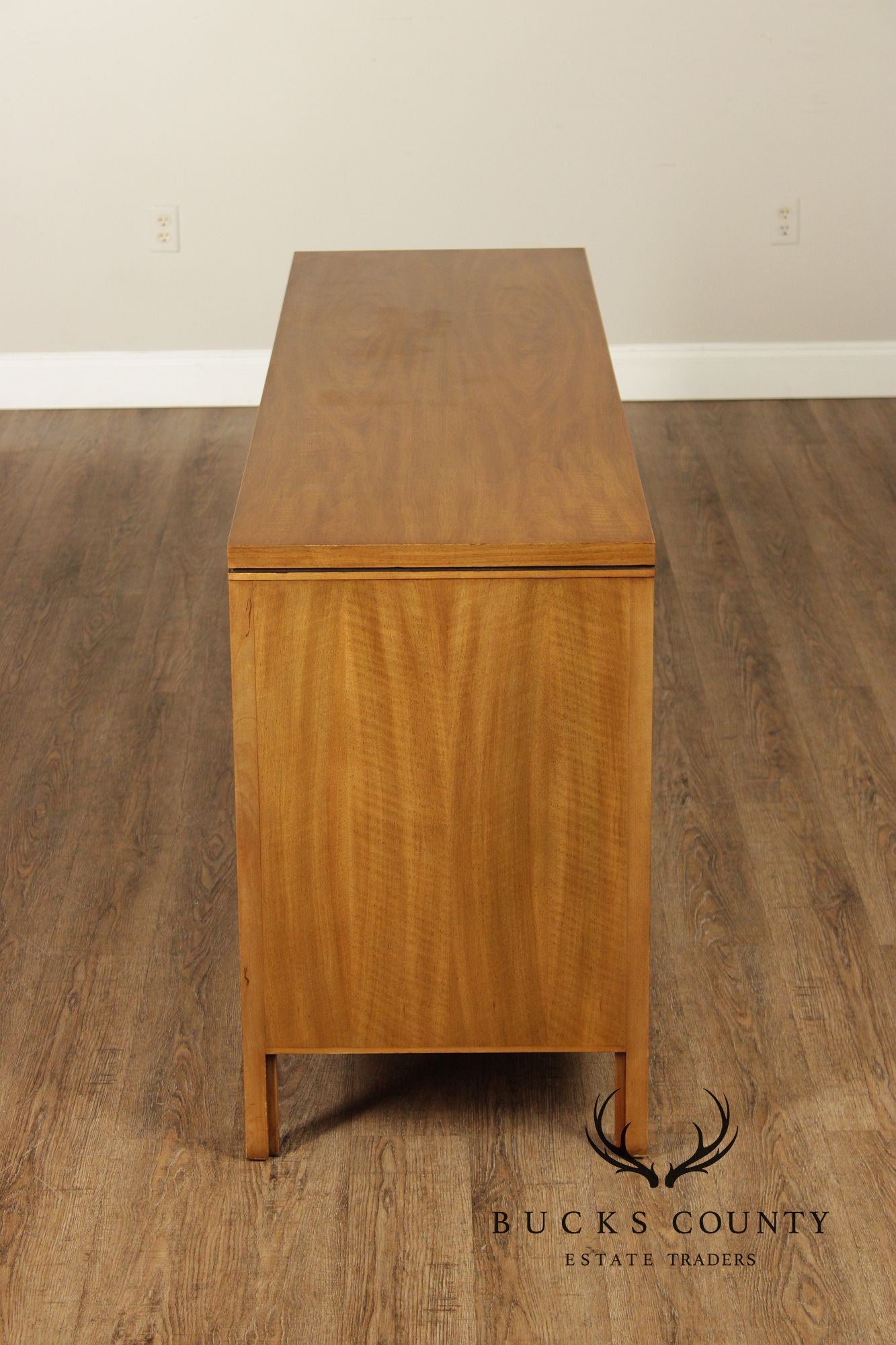 John Widdicomb Mid Century Modern Walnut 9 Drawer Triple Dresser