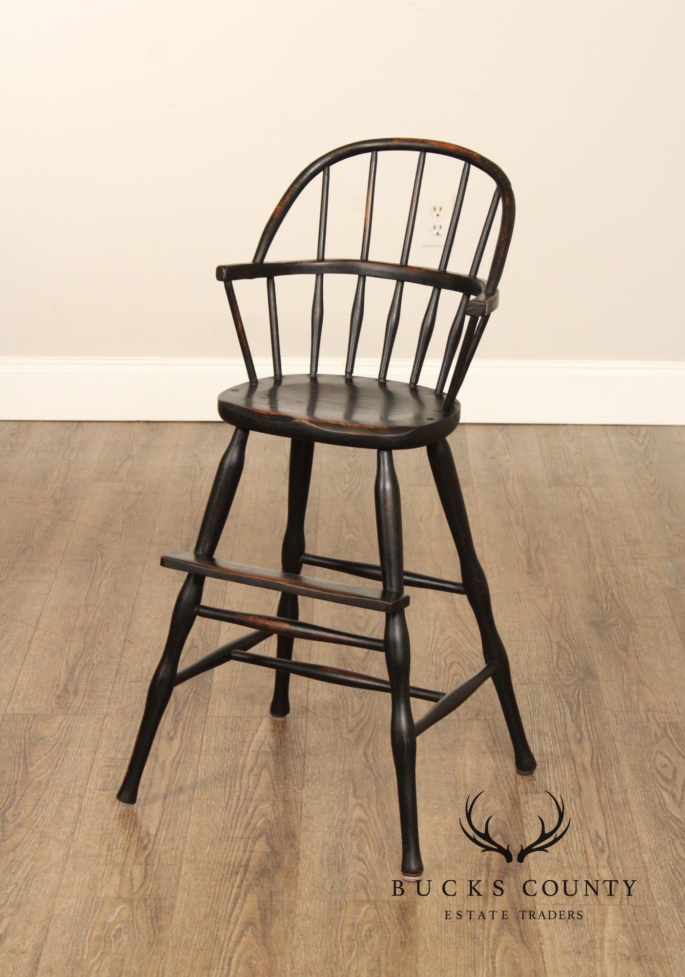 Antique Sack-Back Windsor Child's High Chair
