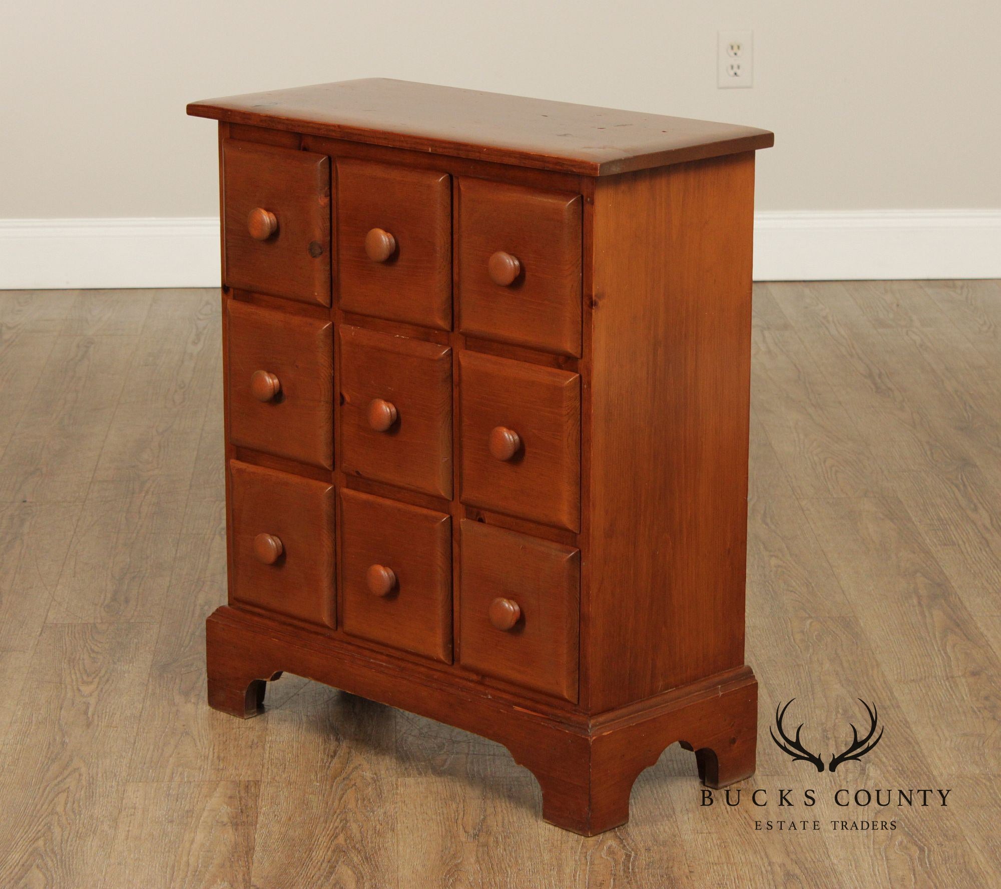 Furniture by Choyce Vintage Pine Nine-Drawer Apothecary Style Chest