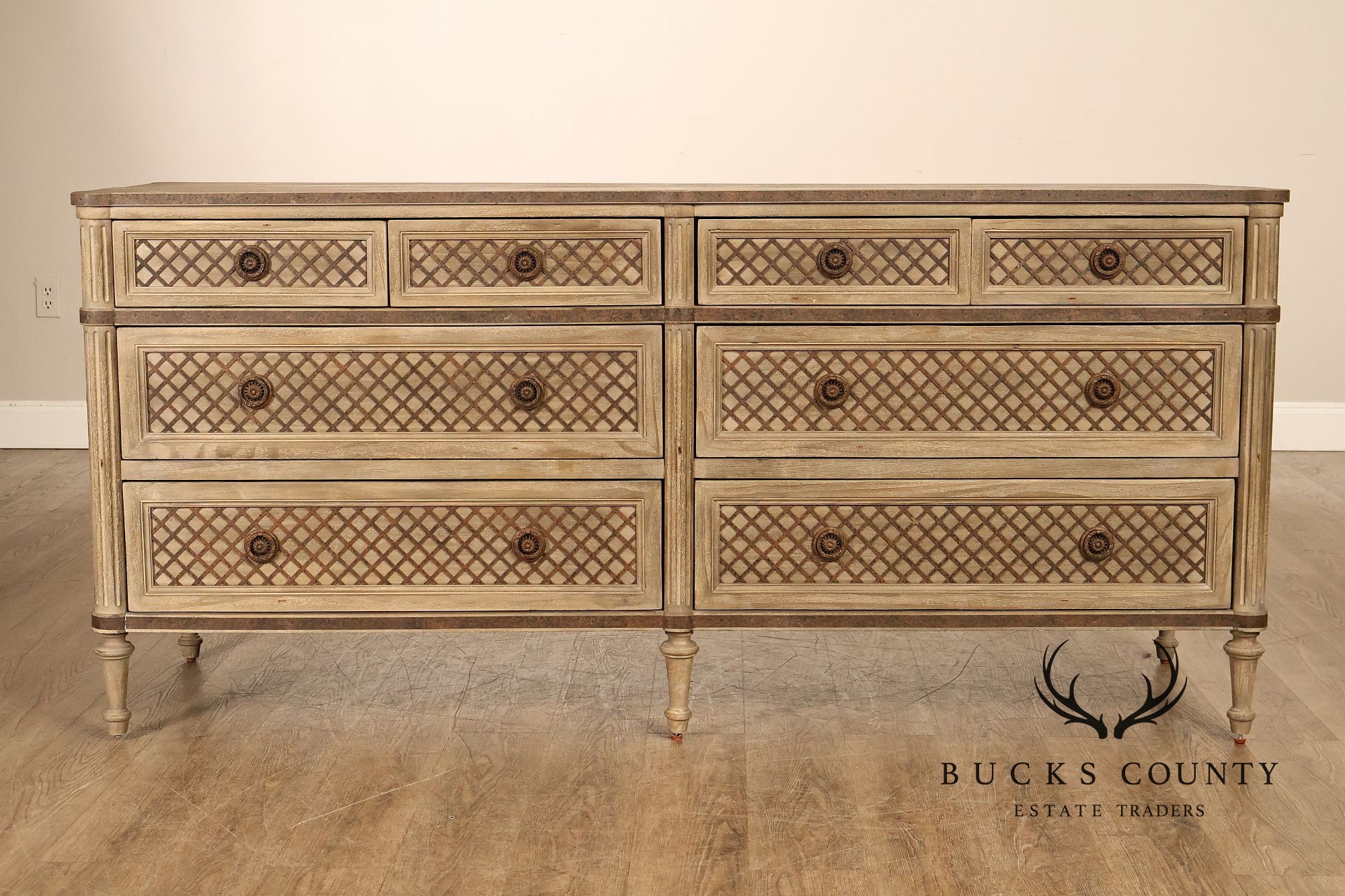 Restoration Hardware Treillage Collection Louis XVI Style Latticework Double Dresser