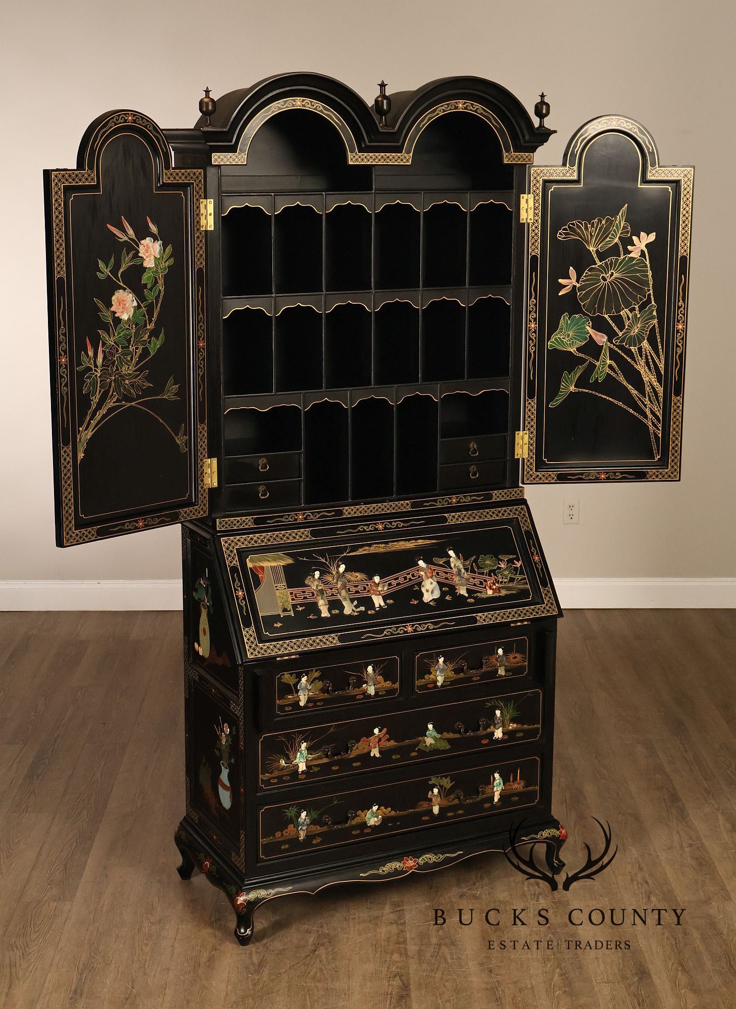 Chinoiserie Secretary Bookcase