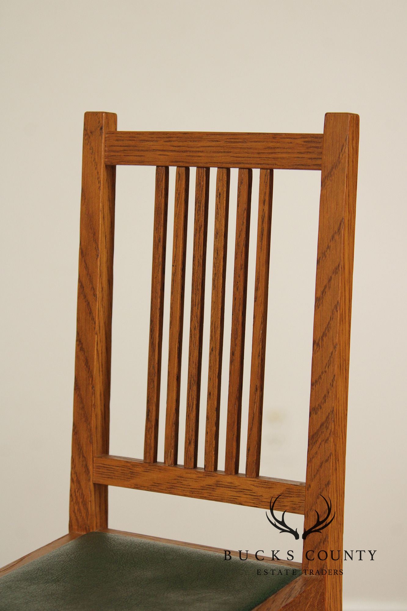Stickley T.C. Timber Doll House Furniture Set of Four Miniature Oak Spindle Dining Chairs
