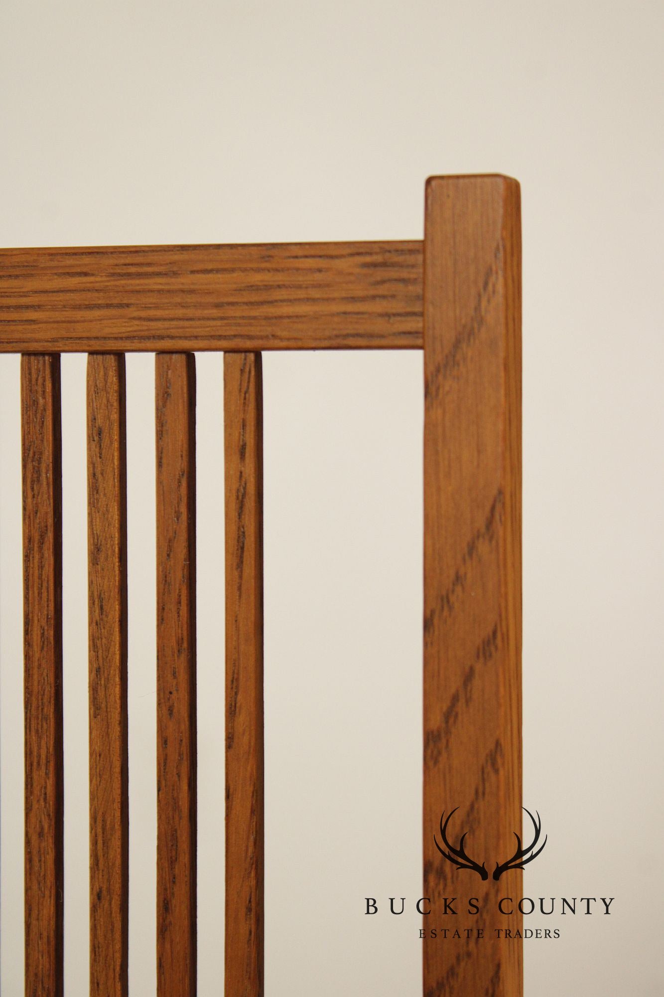Stickley T.C. Timber Doll House Furniture Set of Four Miniature Oak Spindle Dining Chairs
